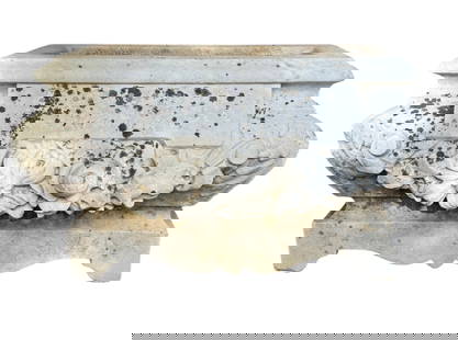 Vintage Italian Carved Marble Garden Trough: Vintage Italian carved marble garden trough DIMENSIONS: 23.5"W x 9.5"D x 15"H. CONDITION: Excellent. No Reserve.