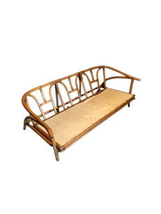 Vintage Bamboo Sofa: A vintage bamboo sofa. DIMENSIONS: 66.5"W x 30.5"D x 25"H. CONDITION: Excellent.