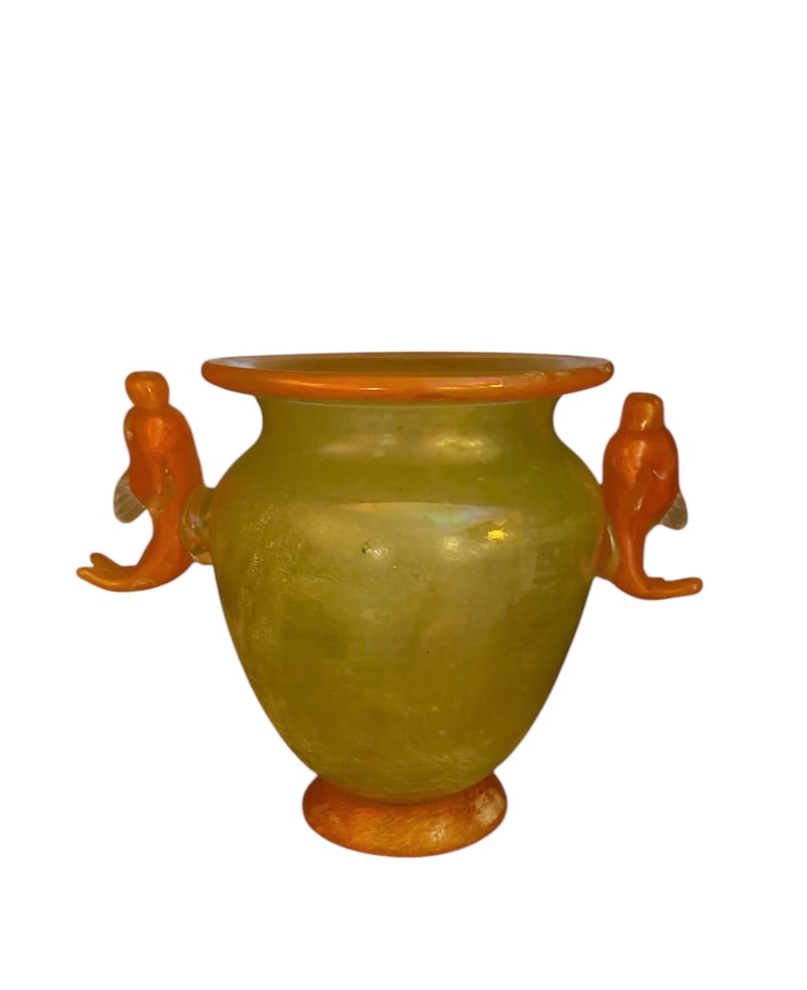 Vintage Favrile Glass Vase with Goldfish Handles (1 of 5)