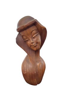 Philipino Woman Wooden Statue: Philipino Woman Wooden Statue