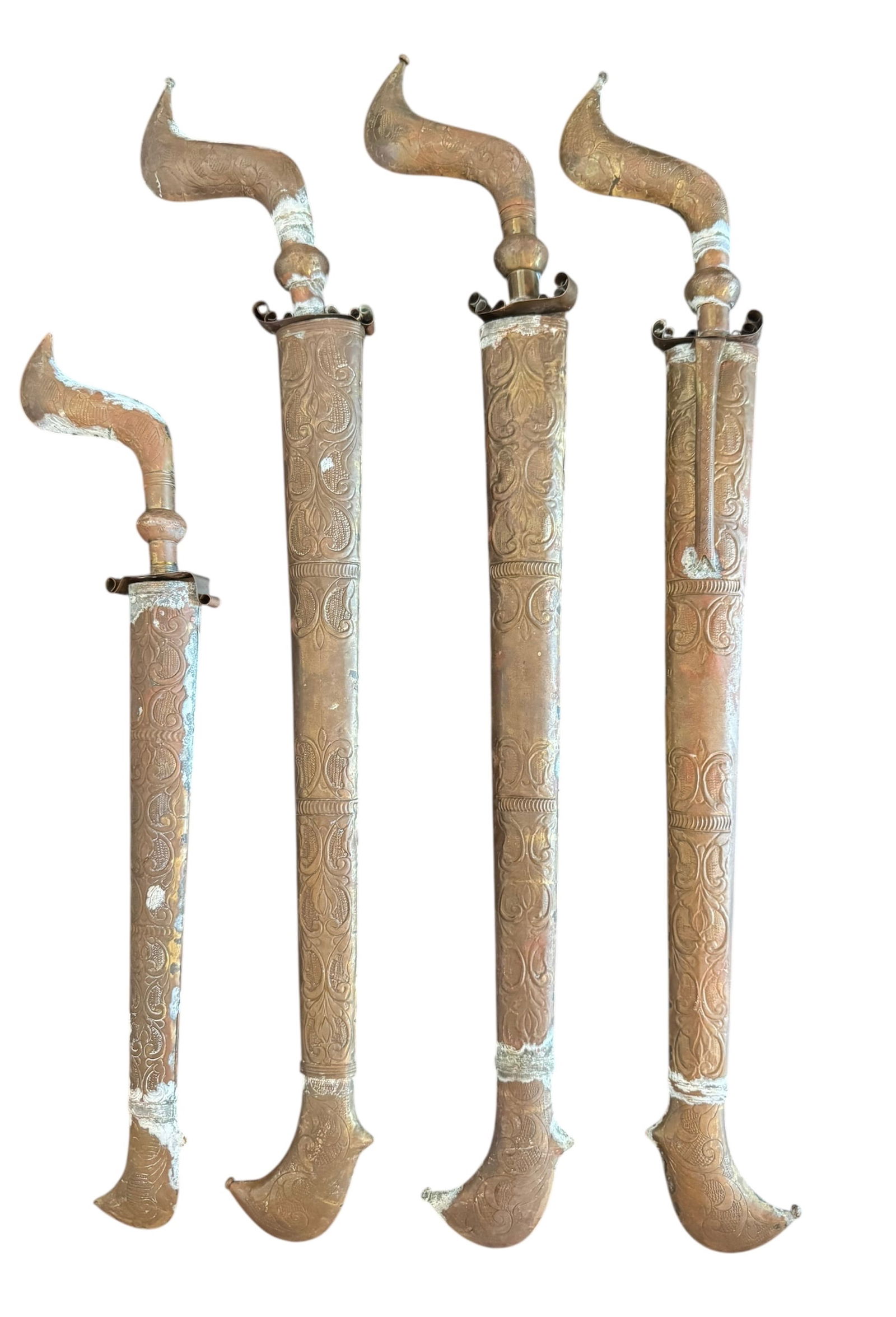 Five antique Thai daggers - 3