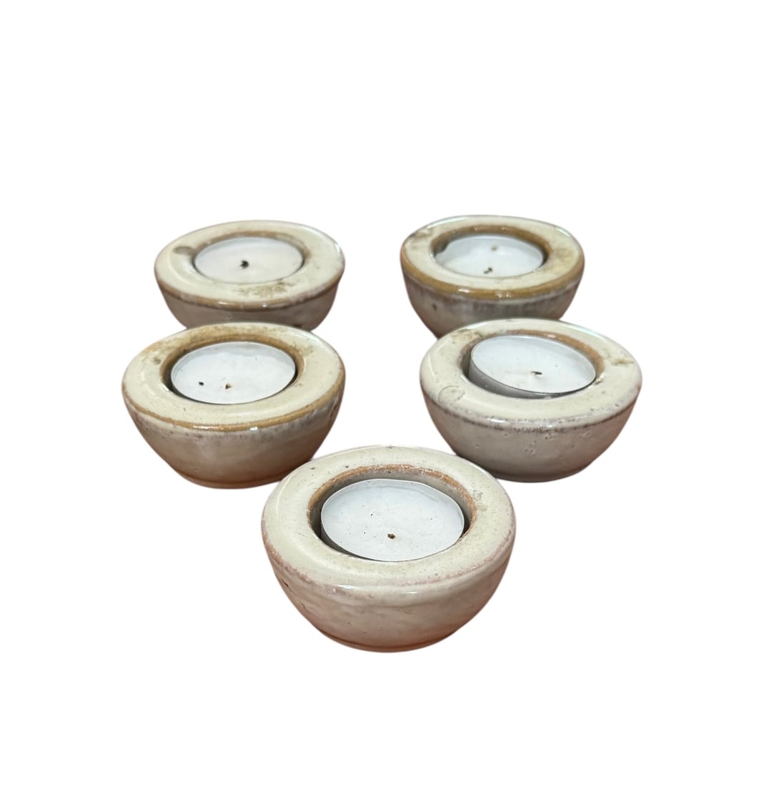 5 Indonesian tea light holders: 5 Indonesian tea light holders