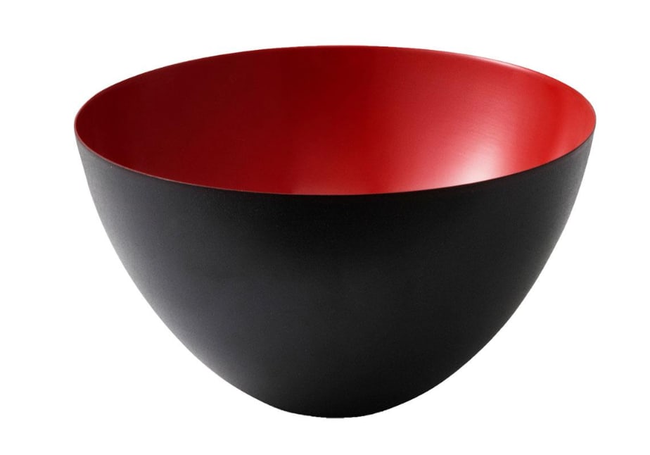 Normann Copenhagen nordic krenit black and red bowls (4 large / 4 small) (1 of 4)