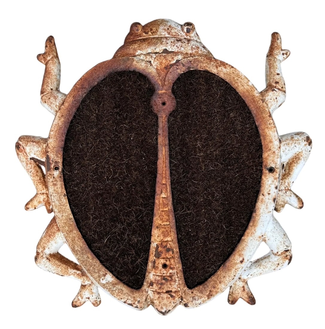 An rare antique ladybug bootscraper: An rare antique ladybug bootscraper. DIMENSIONS: 16.5"W x 16.5"D x 1"H