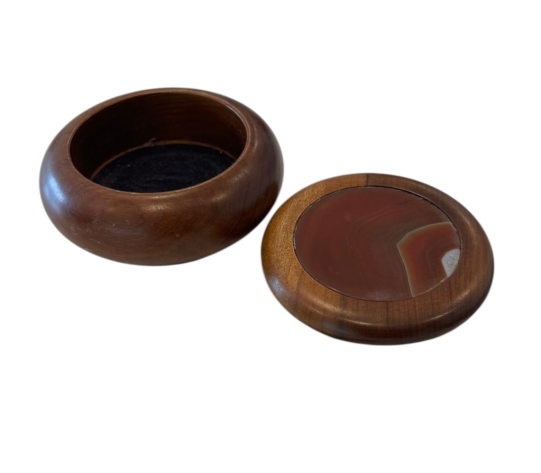 Agate small lidded round box - 4