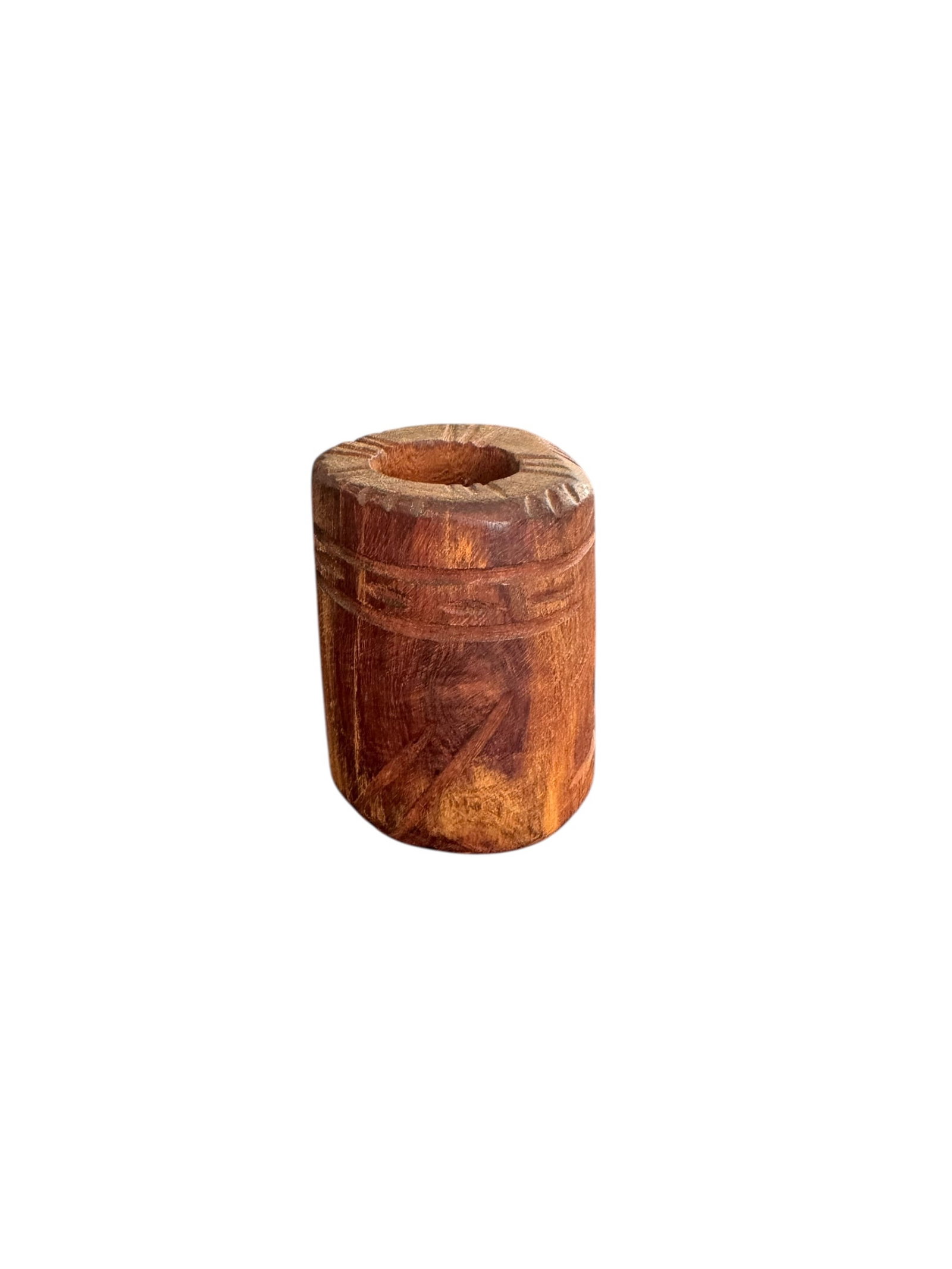 Carved wooden candle holder (1 of 3)