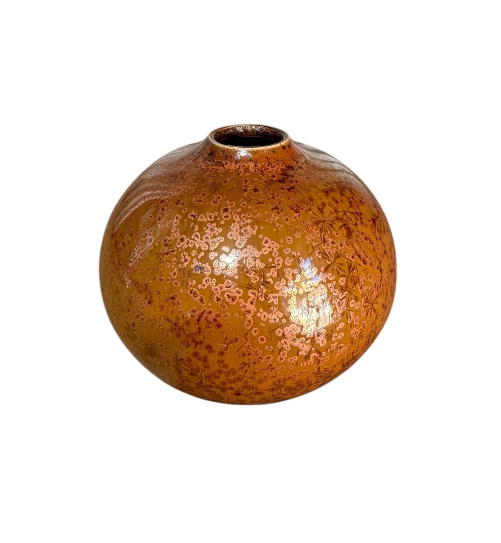 Isak Isaksson brown crystalline vase (1 of 3)