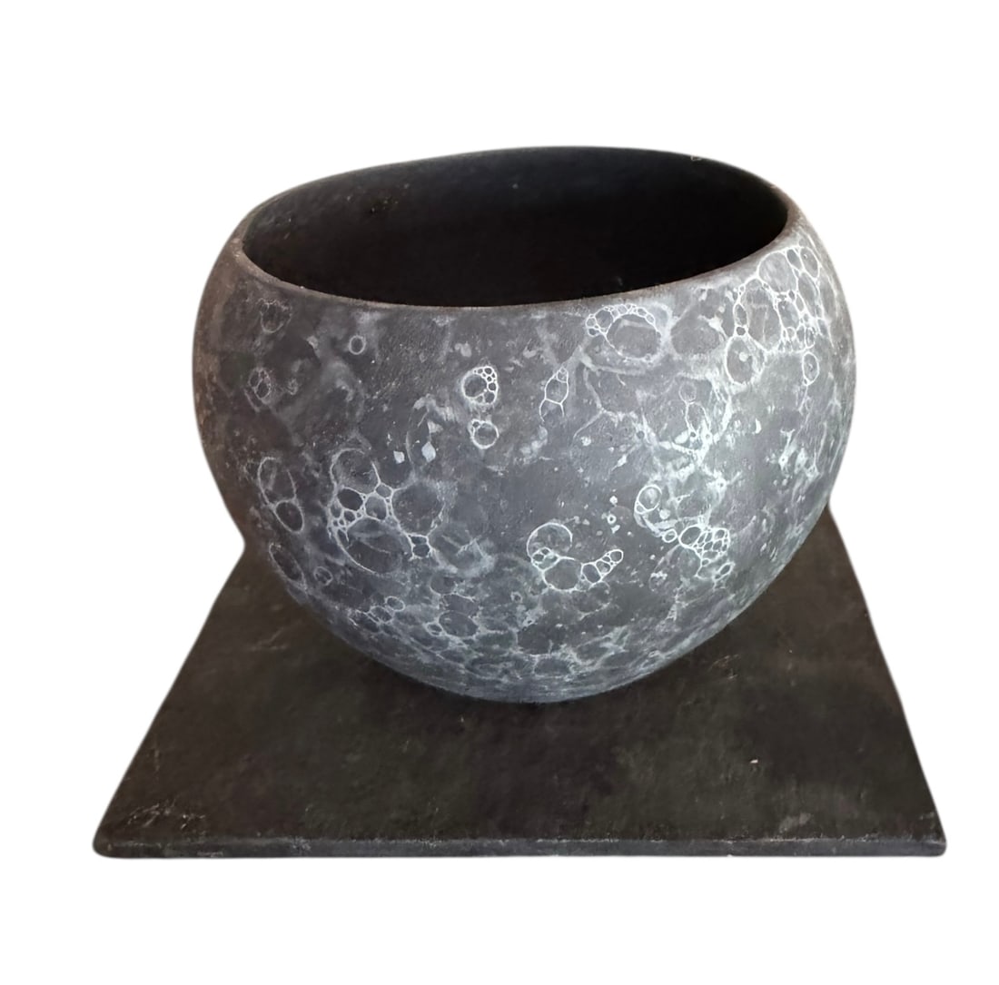 Ceramic grey bonsai pot (1 of 3)