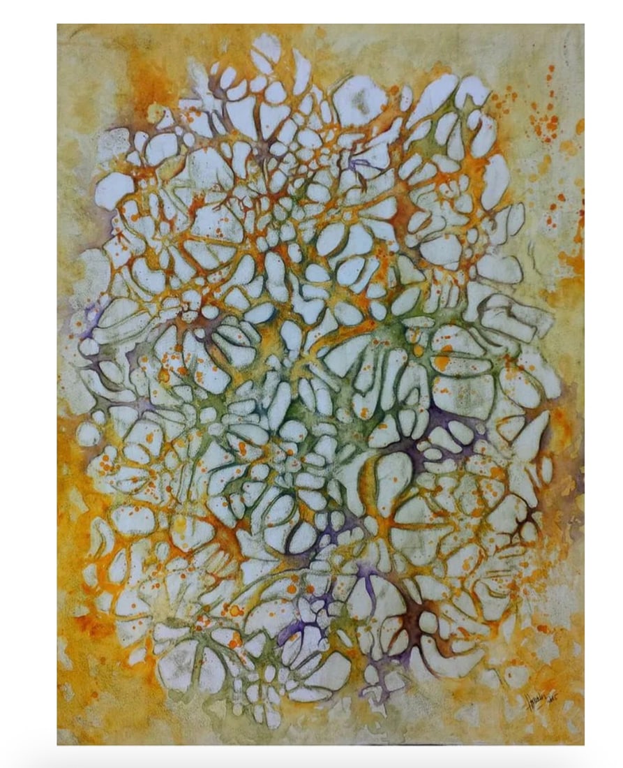 François Issalys' "Manifold" watercolor and drawing: Conte on paper. Framed with UV glass: François Issalys' "Manifold" watercolor and drawing: Conte on paper. Framed with UV glass. DIMENSIONS: 26.5"W x 1"D x 34”H. This item is located in NYC.