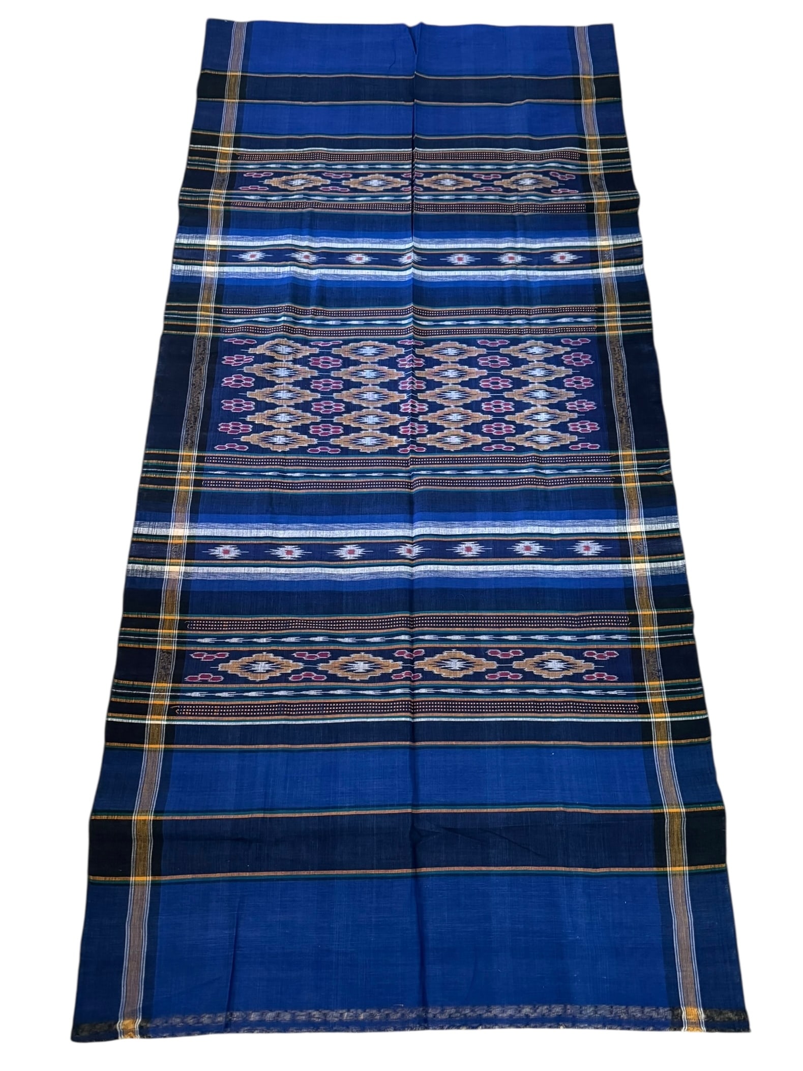 Blue cotton South Indian textile (1 of 4)