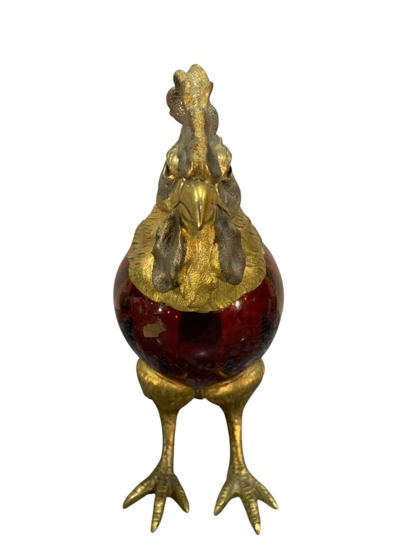 Rare ruby glass rooster decanter - 10