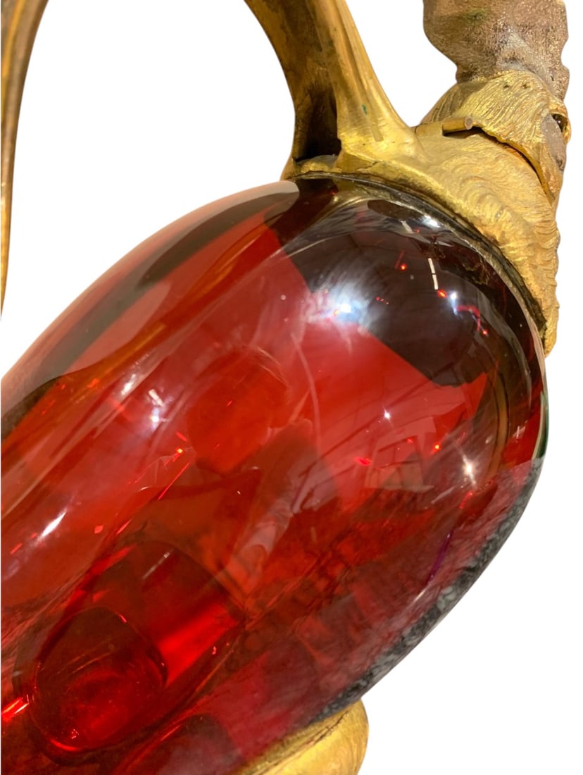 Rare ruby glass rooster decanter - 11
