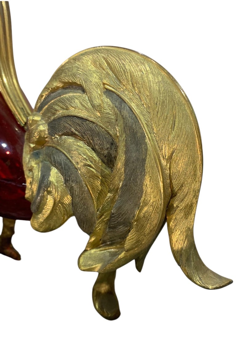 Rare ruby glass rooster decanter - 6