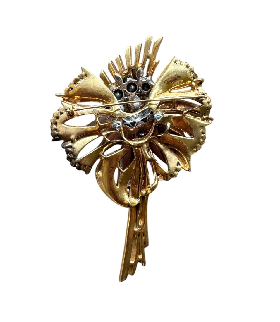 Large vintage flower brooch - 2