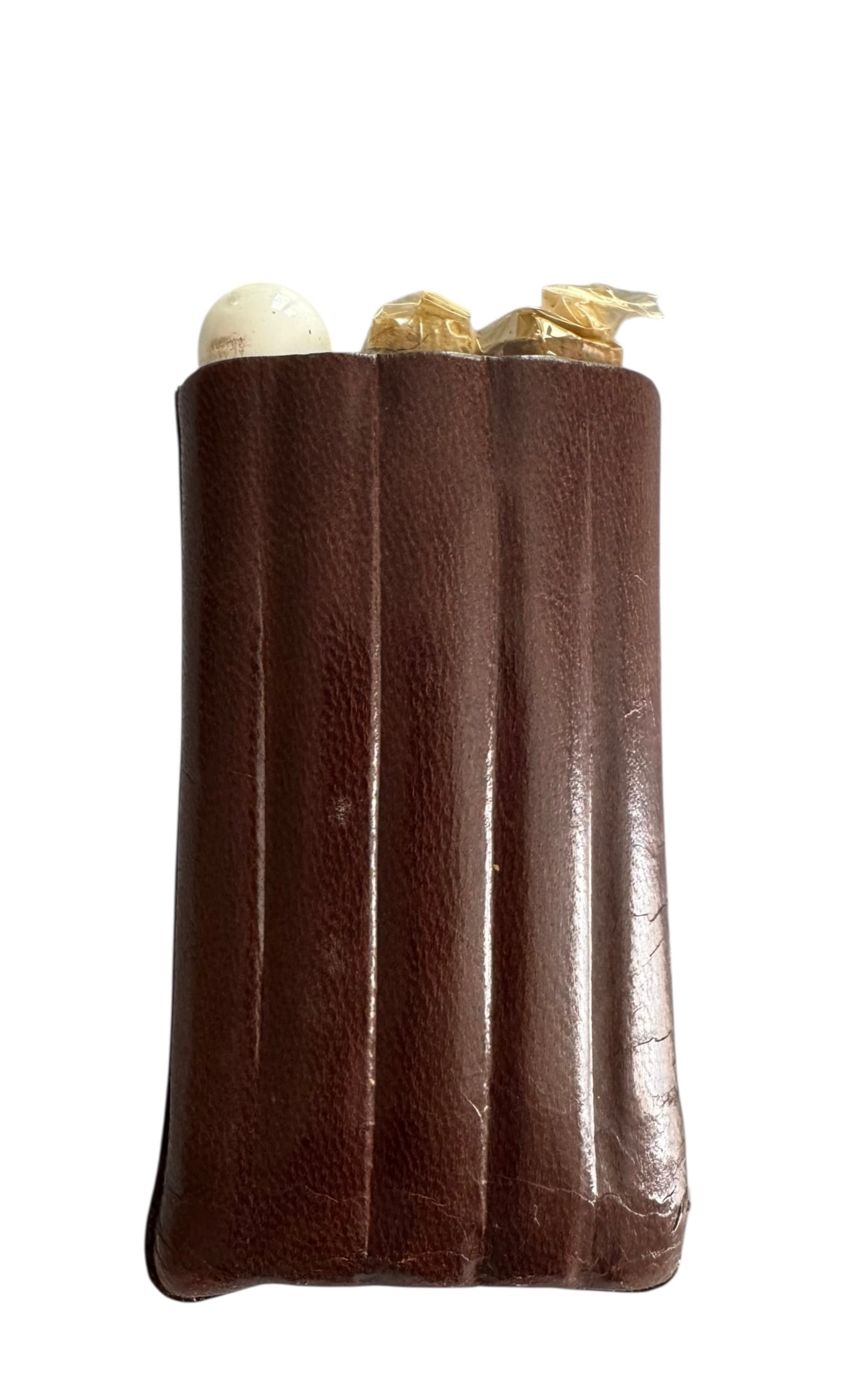 Leather portable cigar case - 2