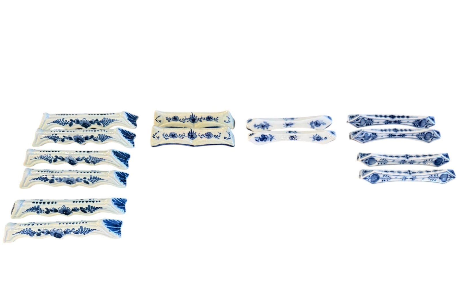 Assorted Delft Knife Rests - 7