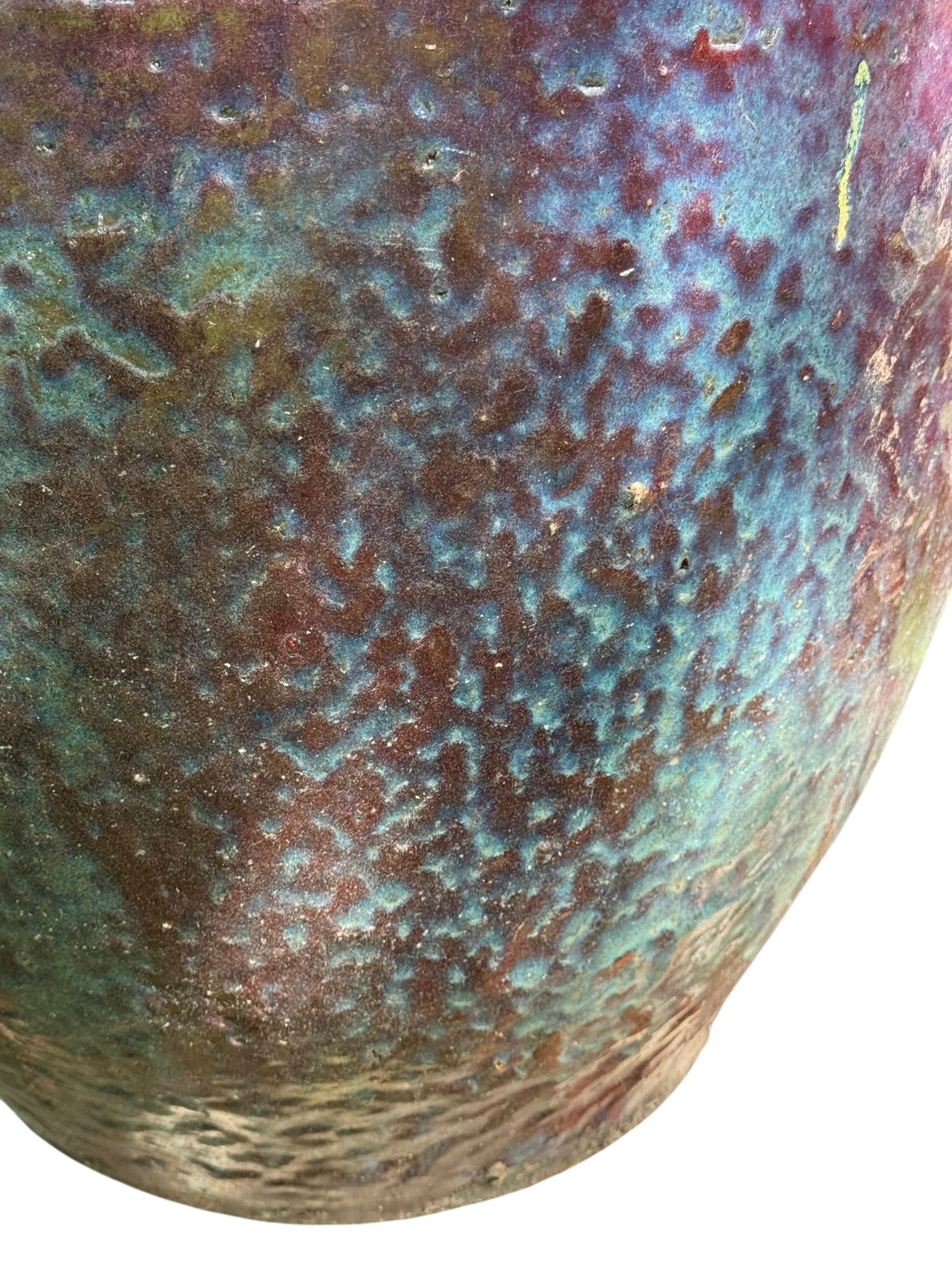 Large Purple Glazed Ceramic Garden Pot - 2