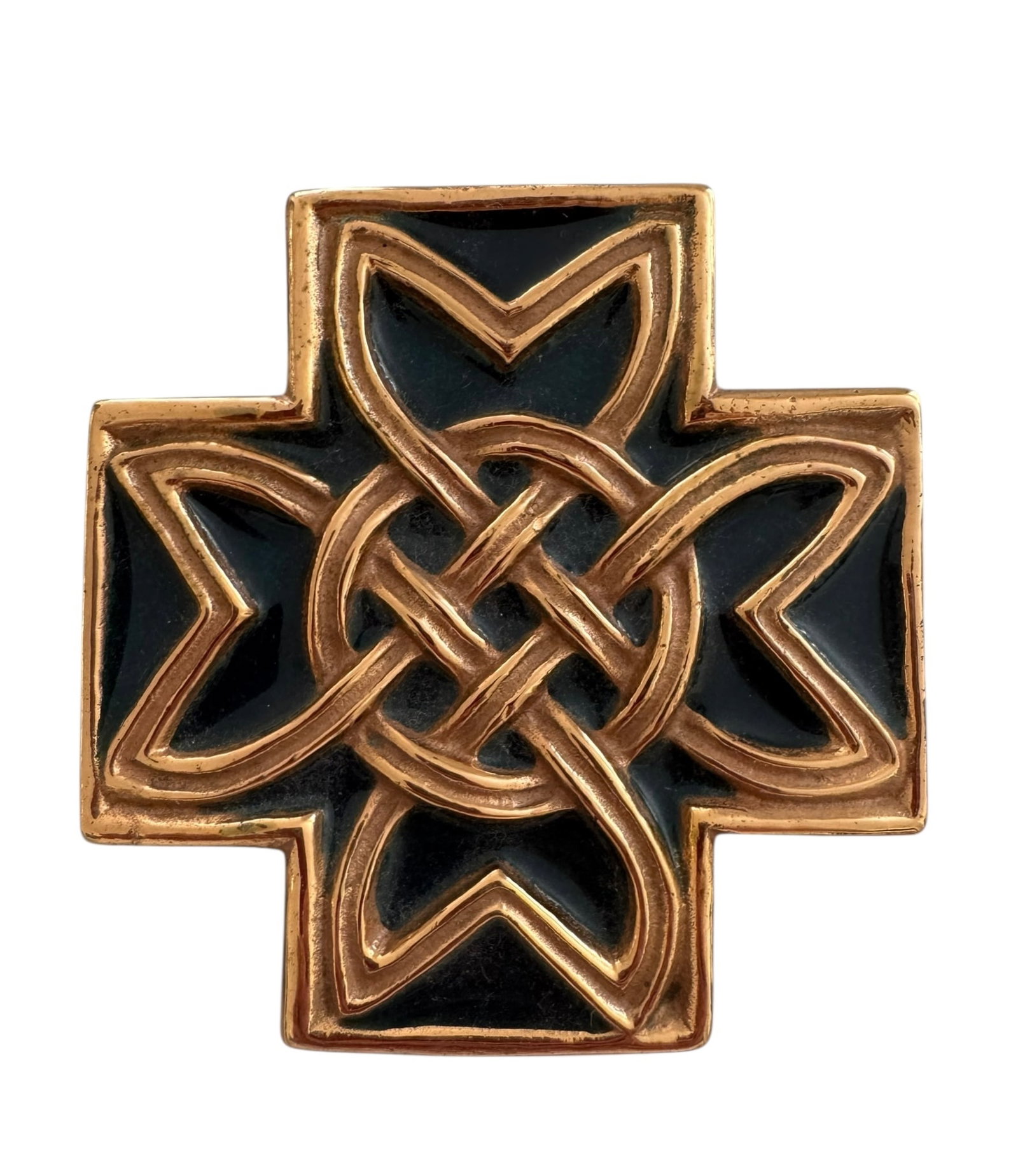 Blue Enamel Notre Dame Cross - 2