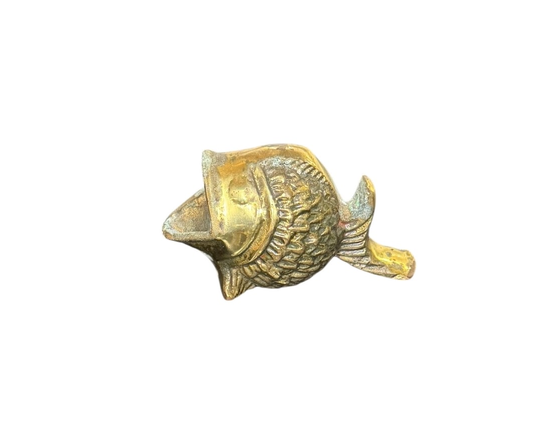 Vintage Brass Fish Ashtray - 3