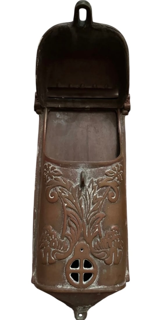 Antique Brass Mailbox - 2
