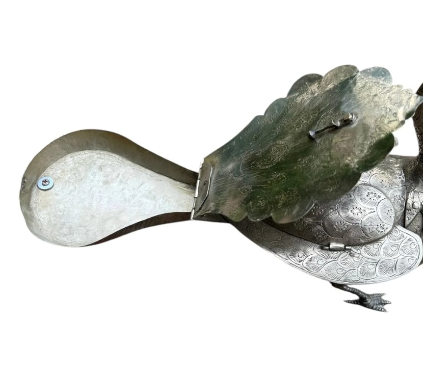 Indian Silver Peacock Chutney Serving Dish - 3