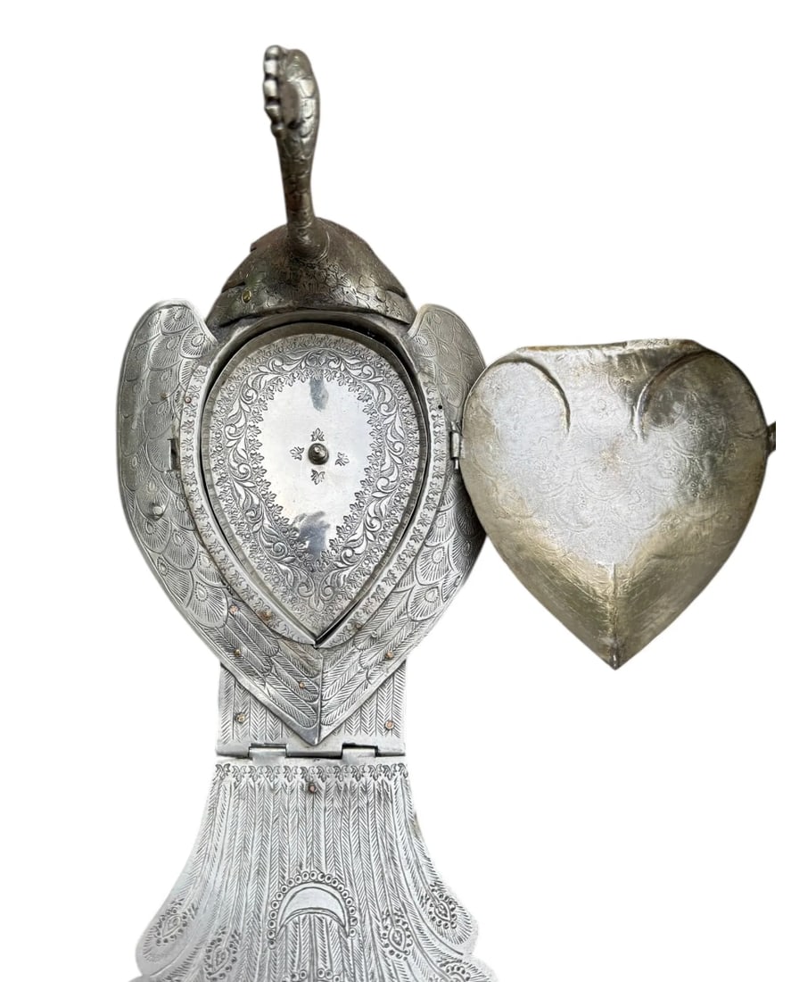 Indian Silver Peacock Chutney Serving Dish - 4