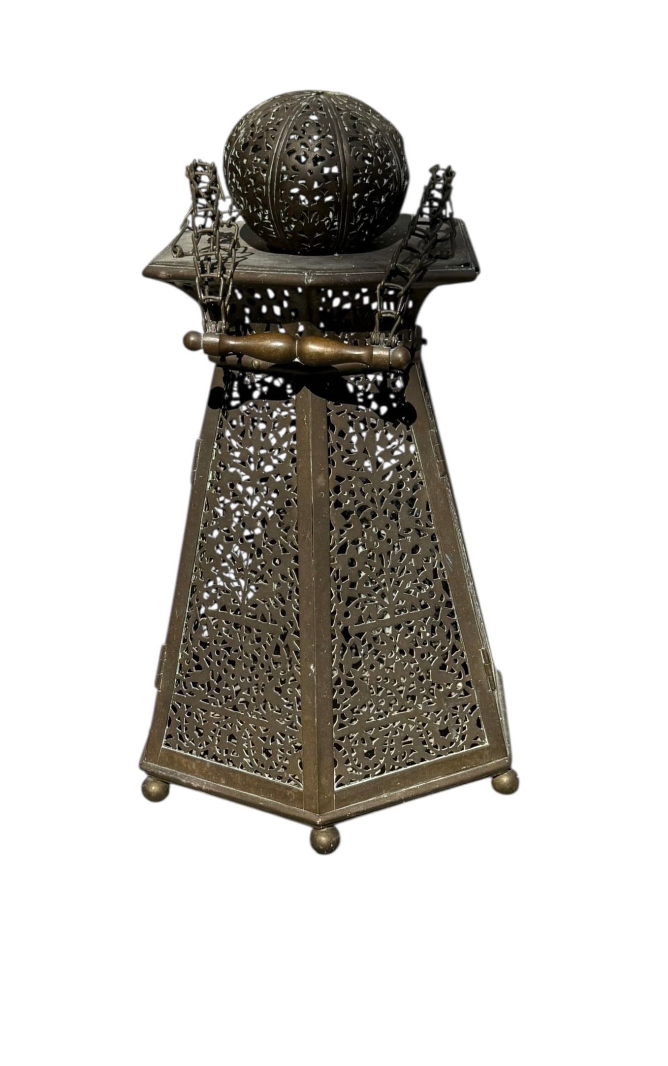 Moroccan Metal Fretwork Handheld Lantern - 2