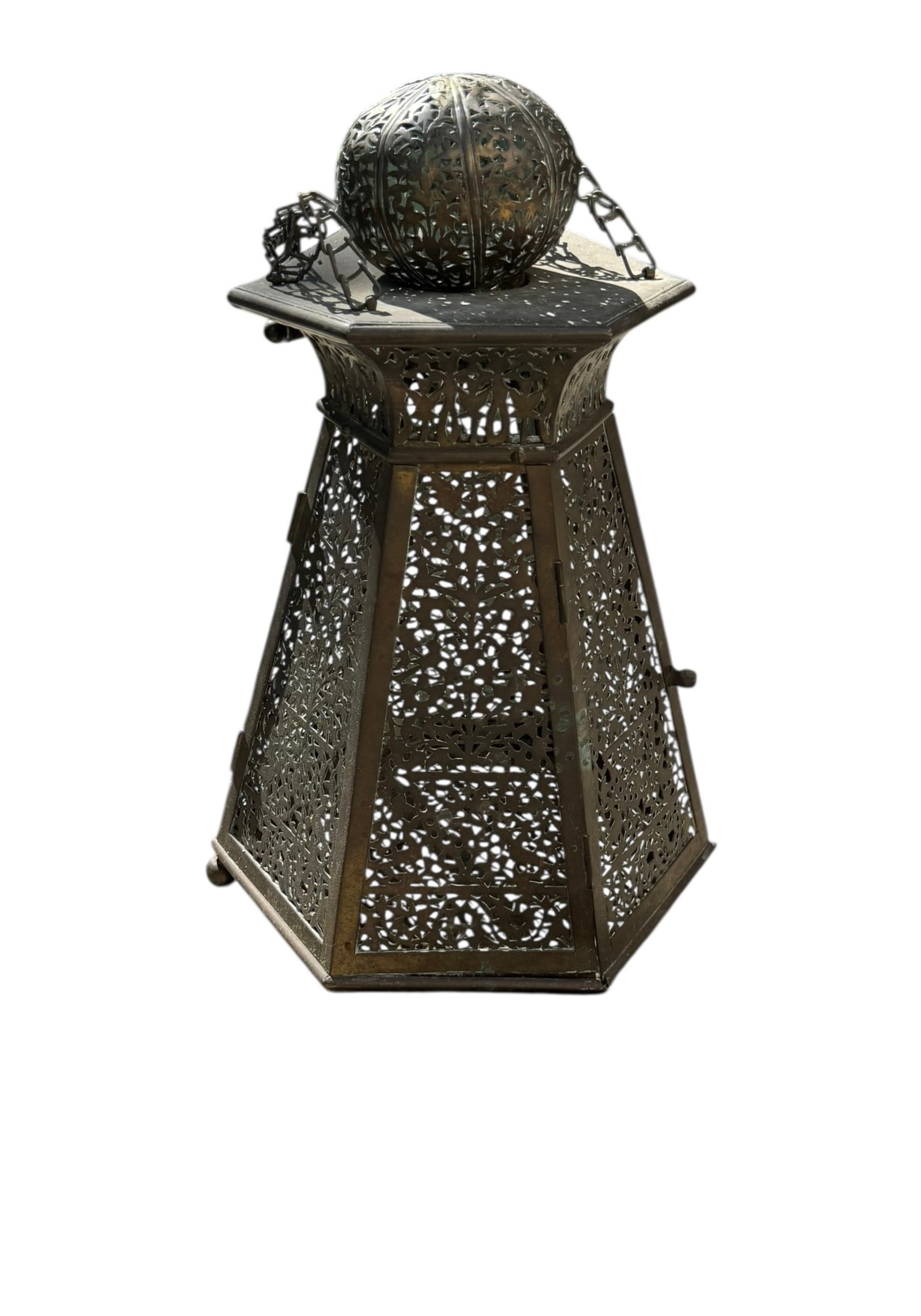 Moroccan Metal Fretwork Handheld Lantern - 3