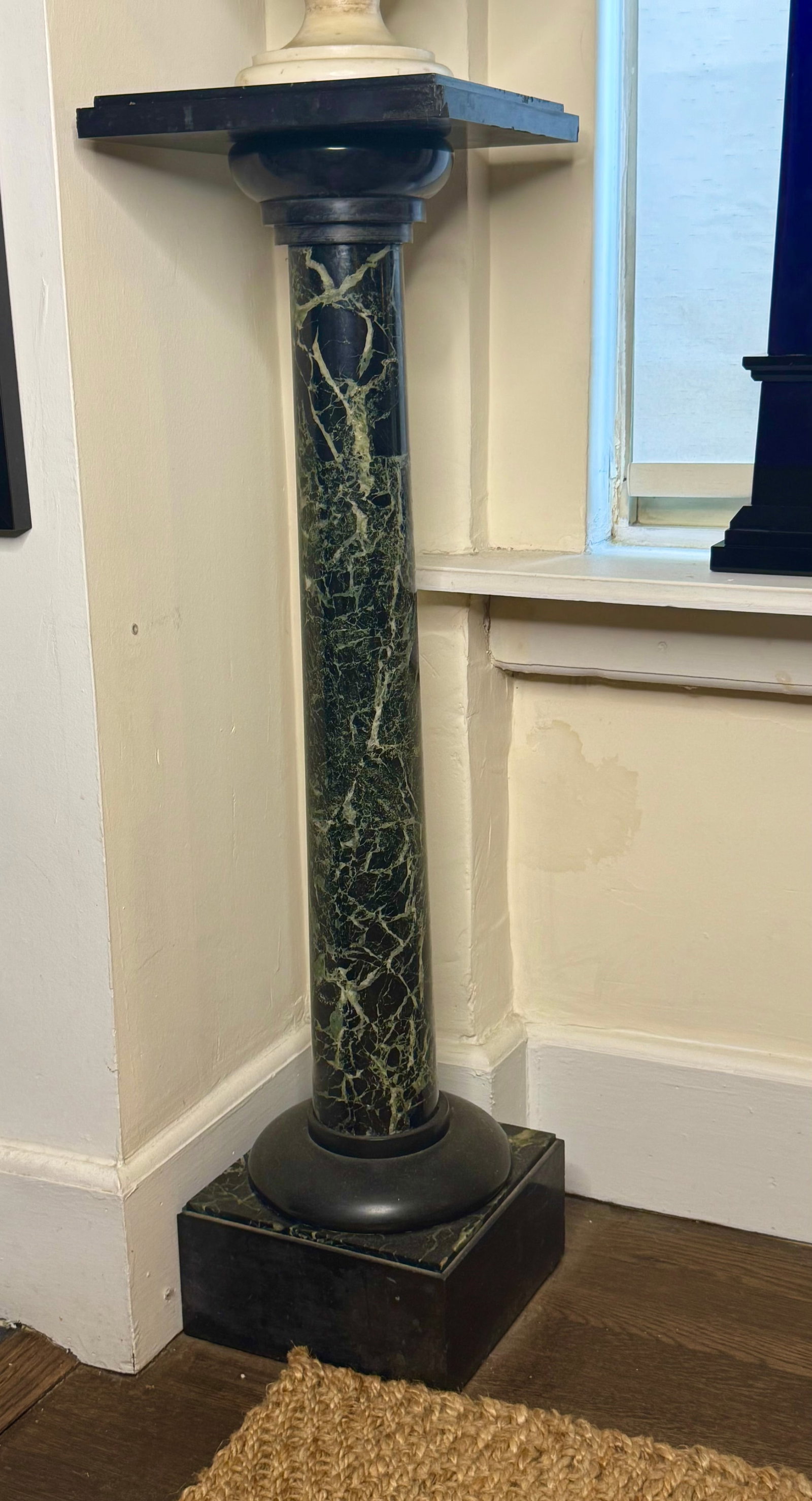 Antique Green Marble Pedestal - 4