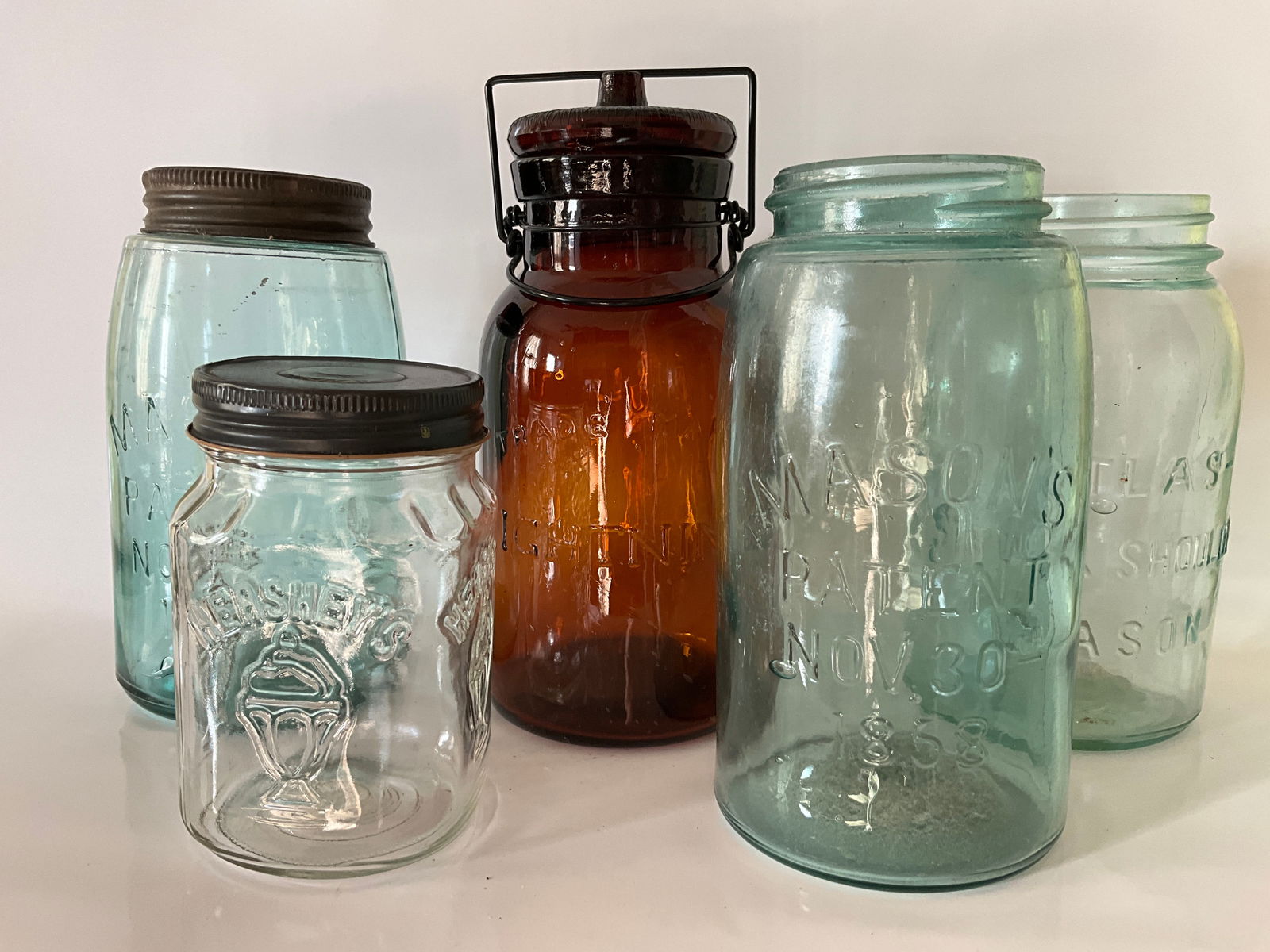 Lot of Five Miscellaneous Fruit Jars (1 of 5)