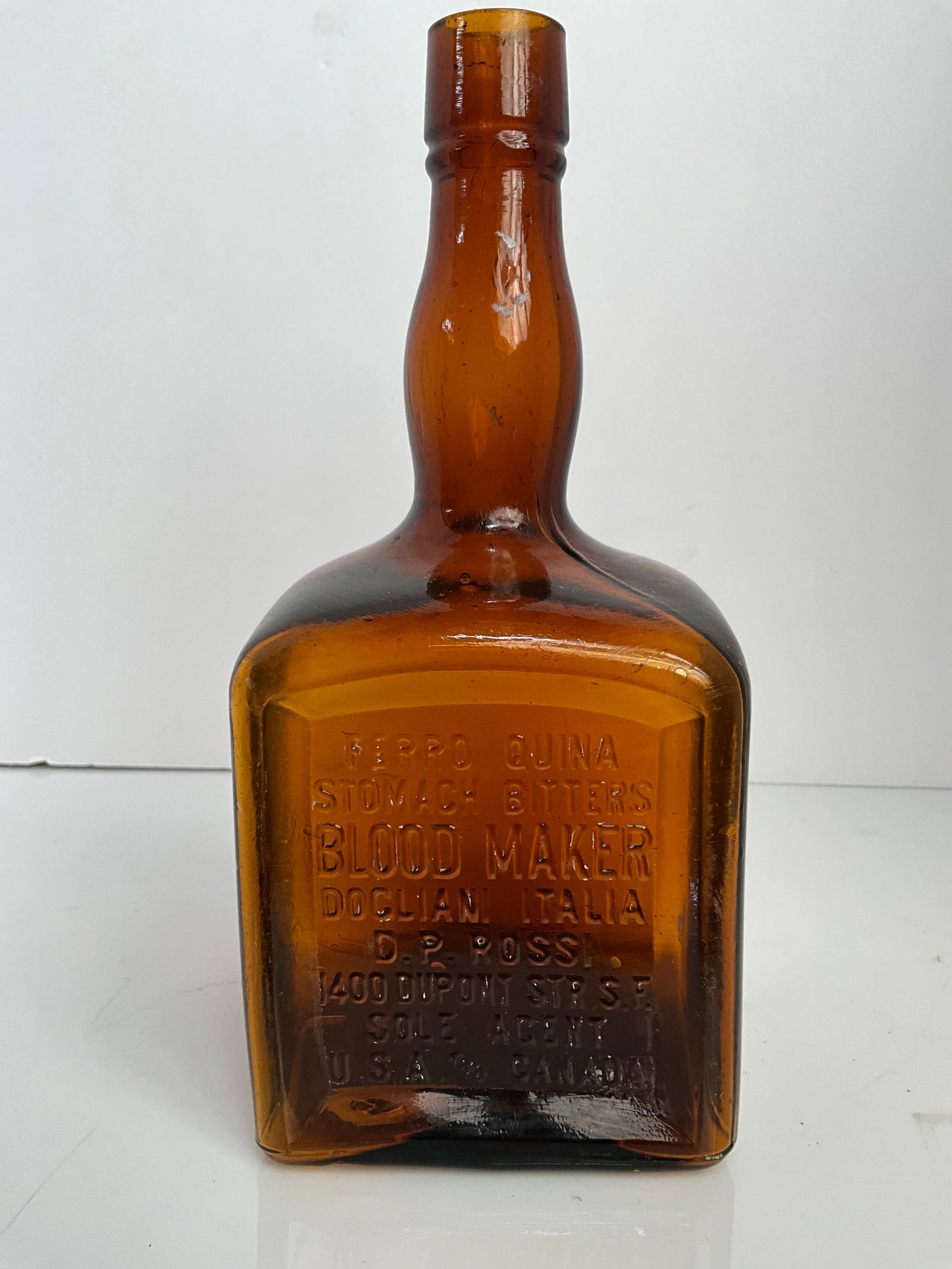 Ferro Quina Stomach Bitters Blood Maker Dogliani Italia – D.P. Rossi – 1400 Dupont Str. S.F. – (1 of 9)