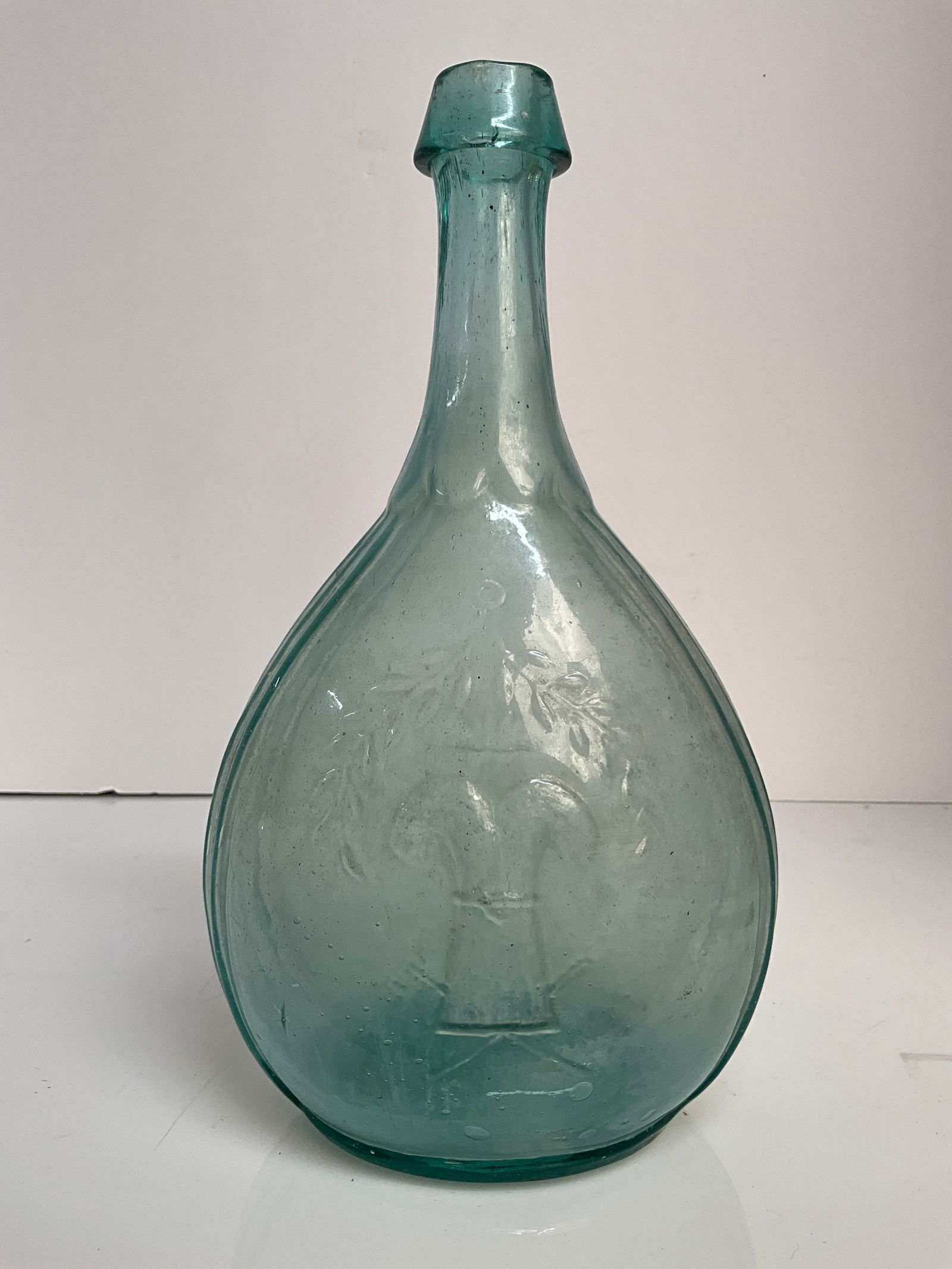 1860s calabash flask with a sheaf of wheat on one side and a snowflake on other side (1 of 8)