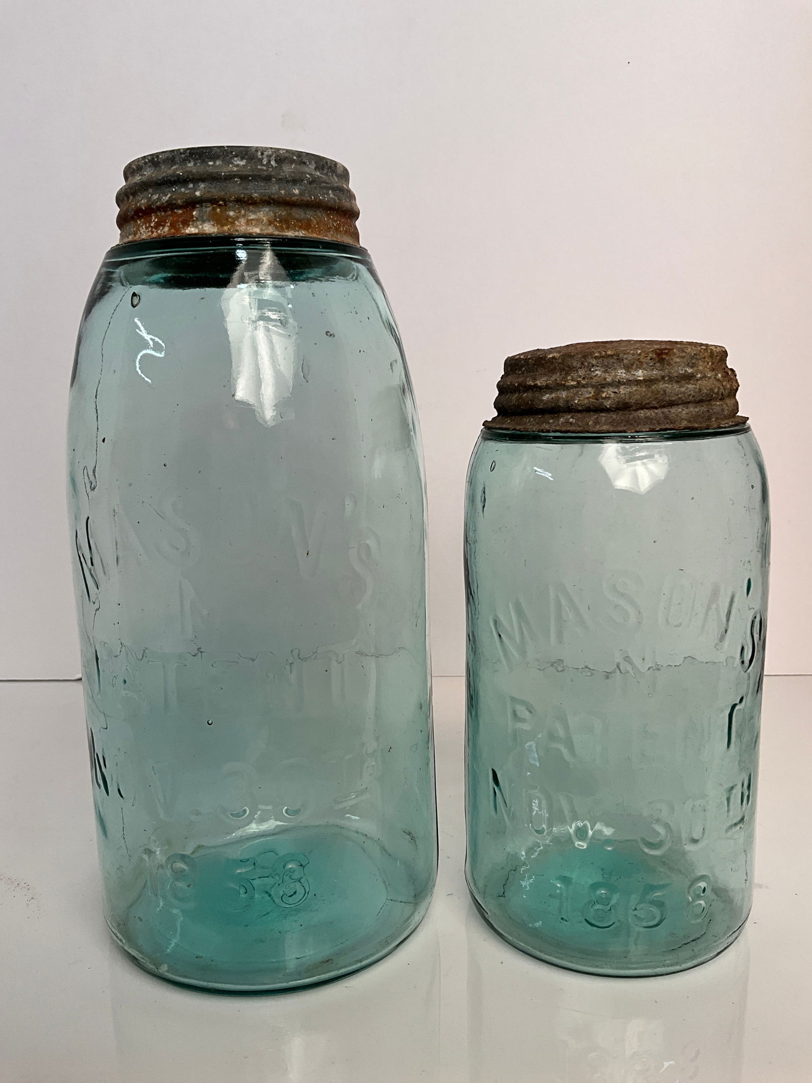 Two Mason's "N" Patent Nov. 30th, 1858 Fruit Jars (1 of 6)