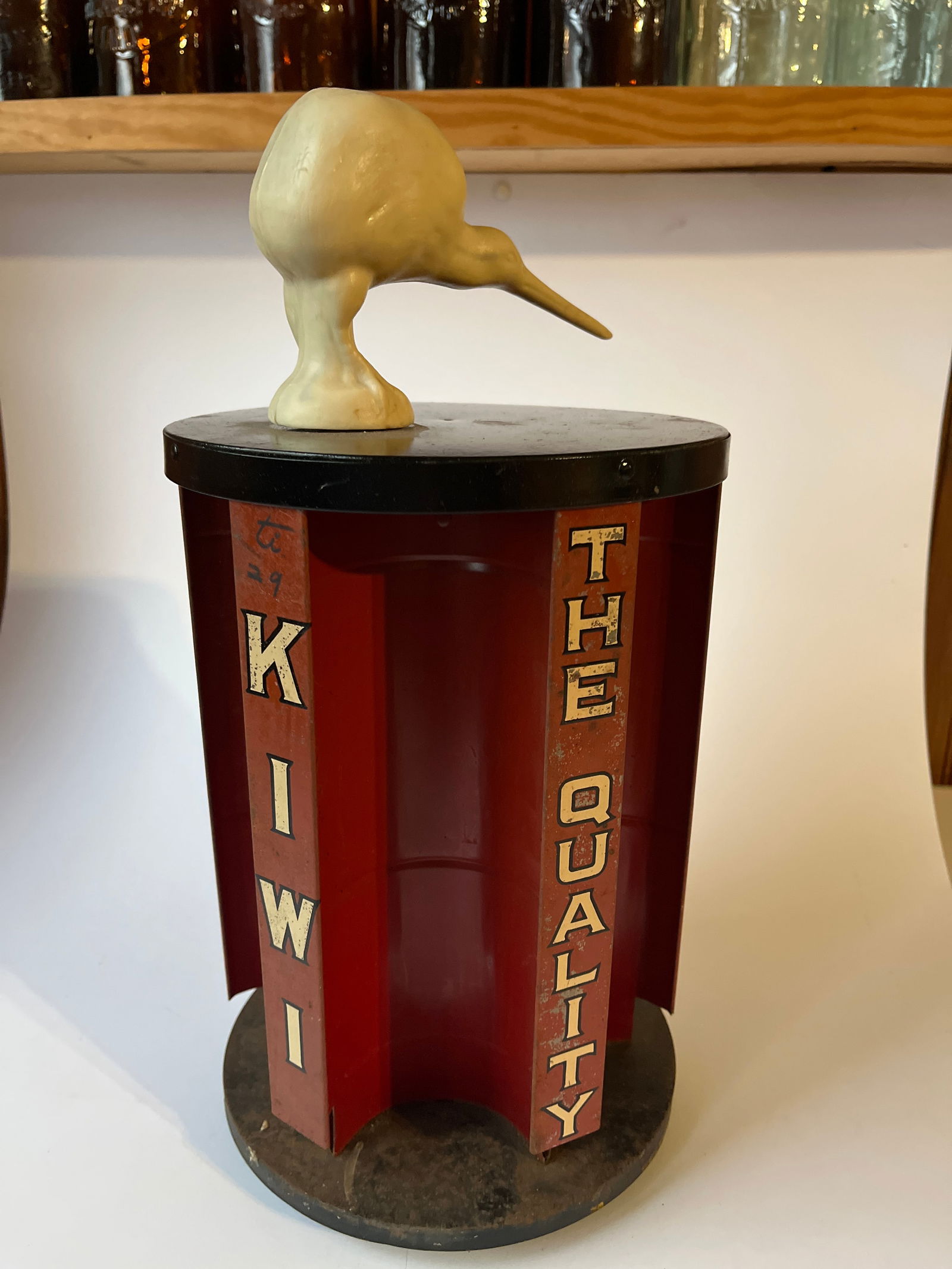 KIWI BOOT POLISH store display spinner rack with Kiwi. (1 of 4)