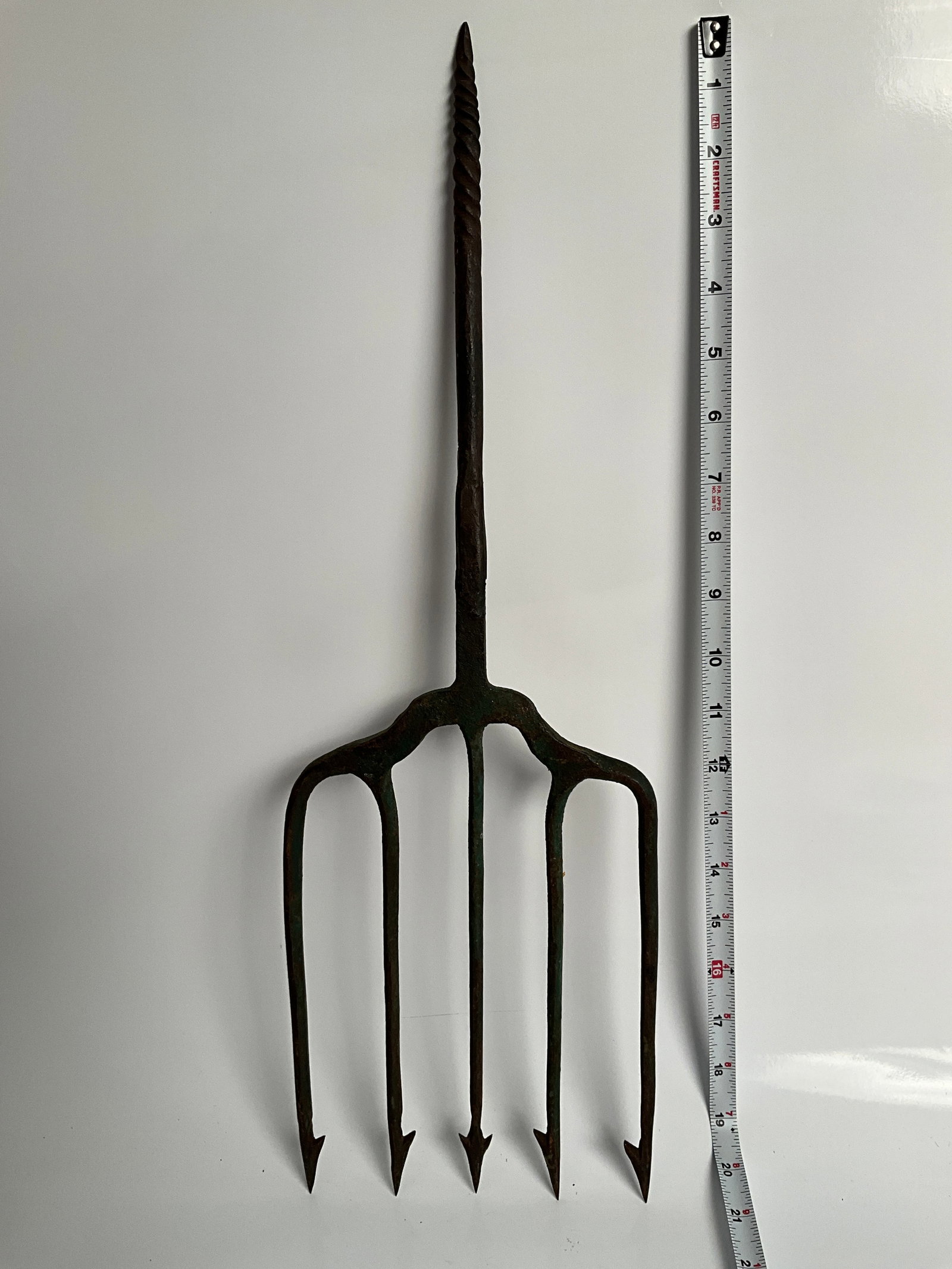 Large Frog or Flounder Gig, Handmade Steel, Early (1 of 6)