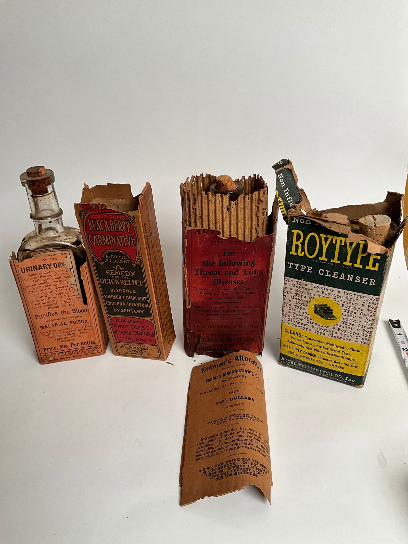 Lot of 4 medicine bottles with labels and contents (1 of 5)