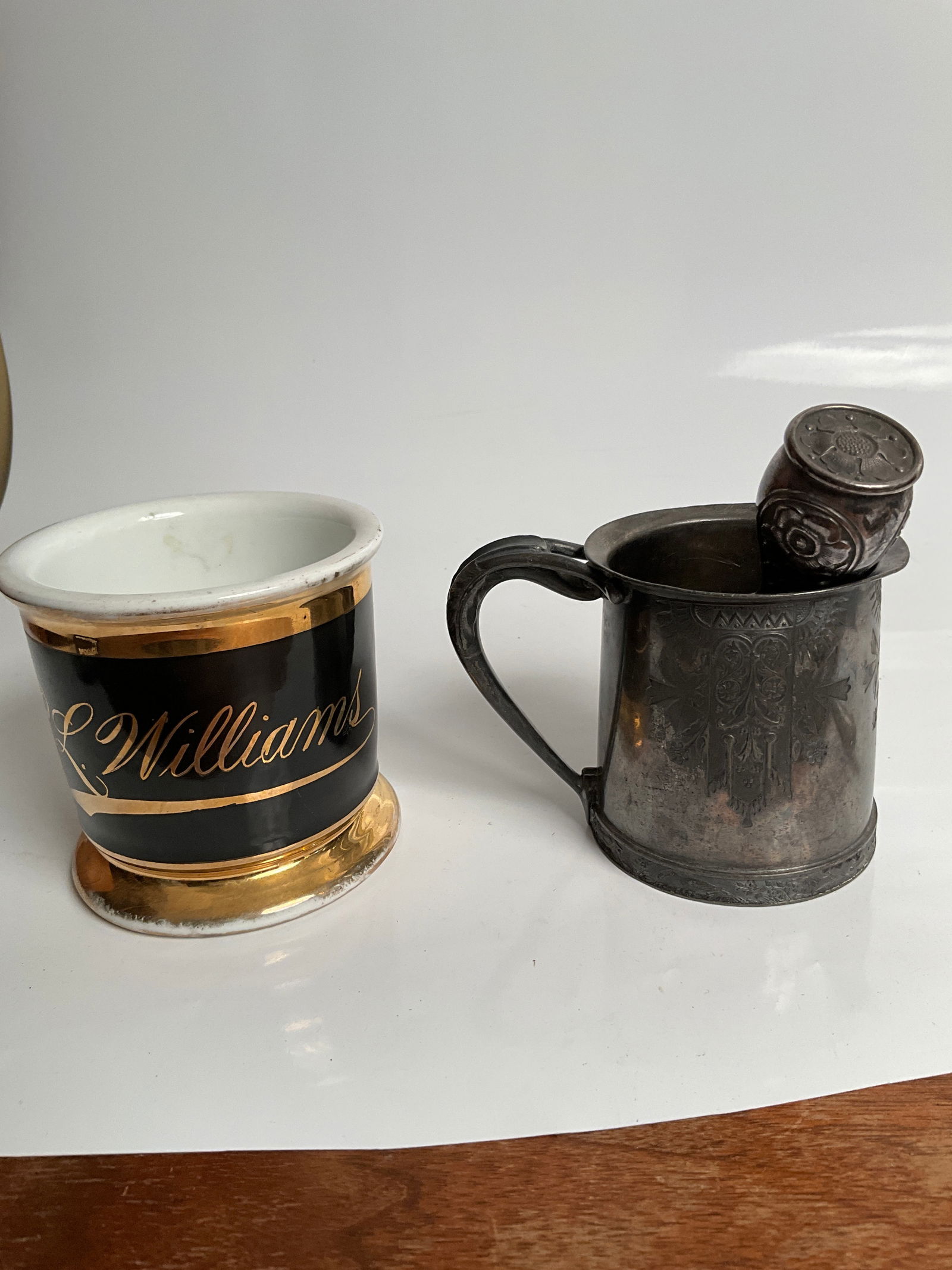 2 - 1900s Shaving Mugs - Victorian Mugs (1 of 9)