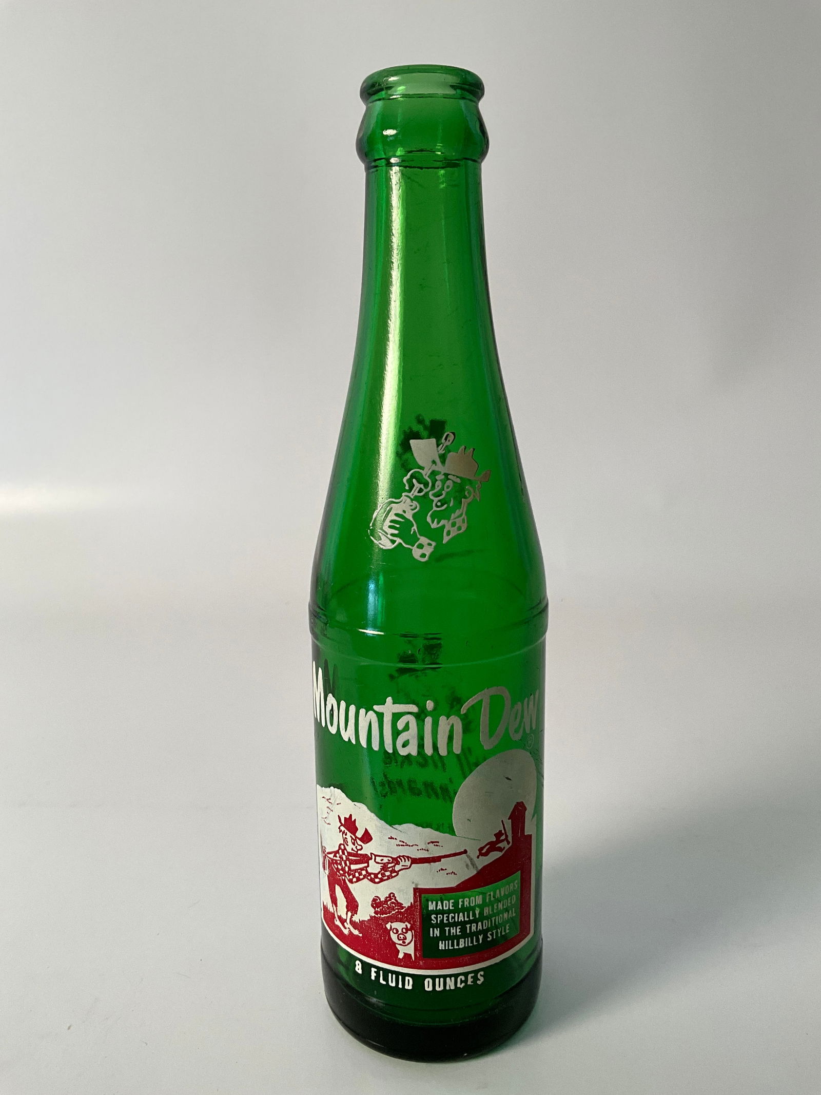1966 ULTRA-RARE Mountain Dew 8 ounce Soda Pop Bottle (1 of 5)