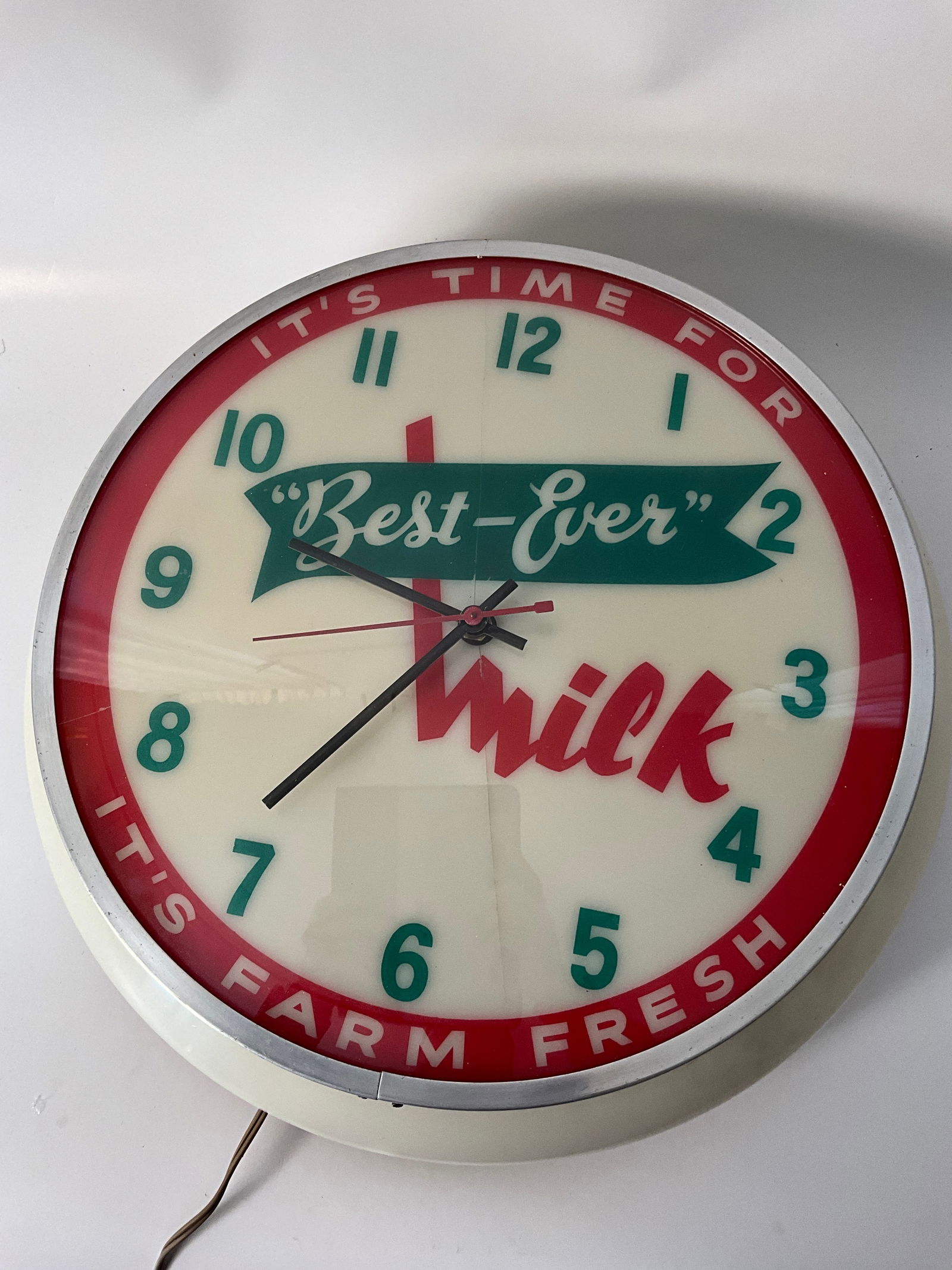 "Best-Ever" Milk Clock Advertisement- WORKS! (1 of 7)