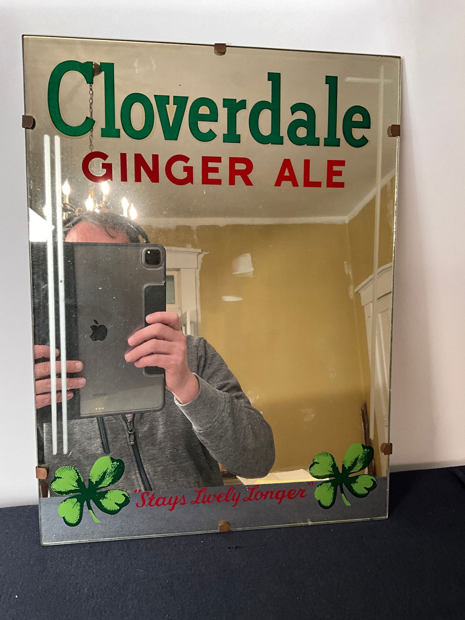 Cloverdale Ginger Ale Advertising Mirror (1 of 4)