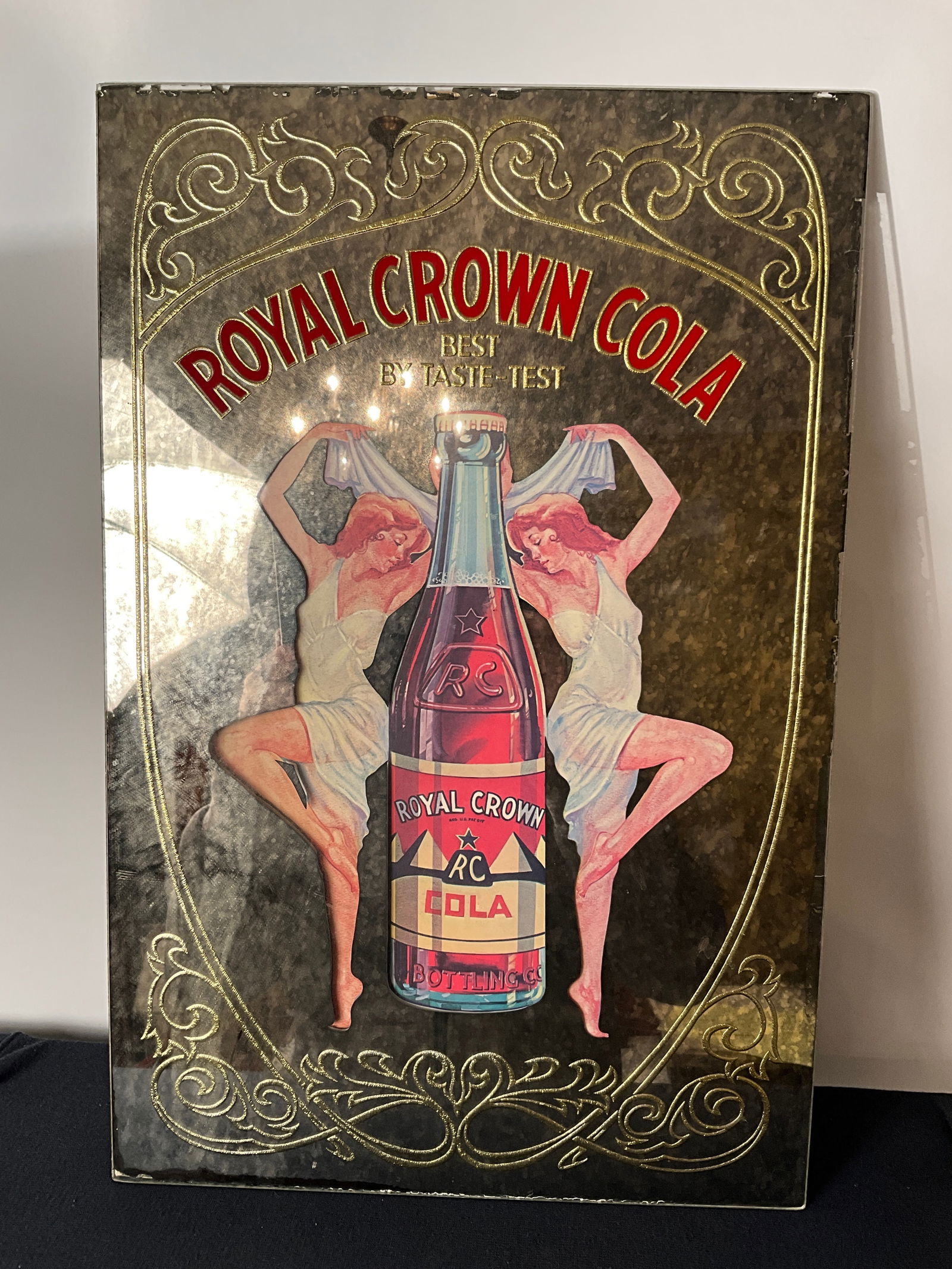 Beautiful Royal Crown Cola Mirror Advertisement from the 1960's (1 of 4)