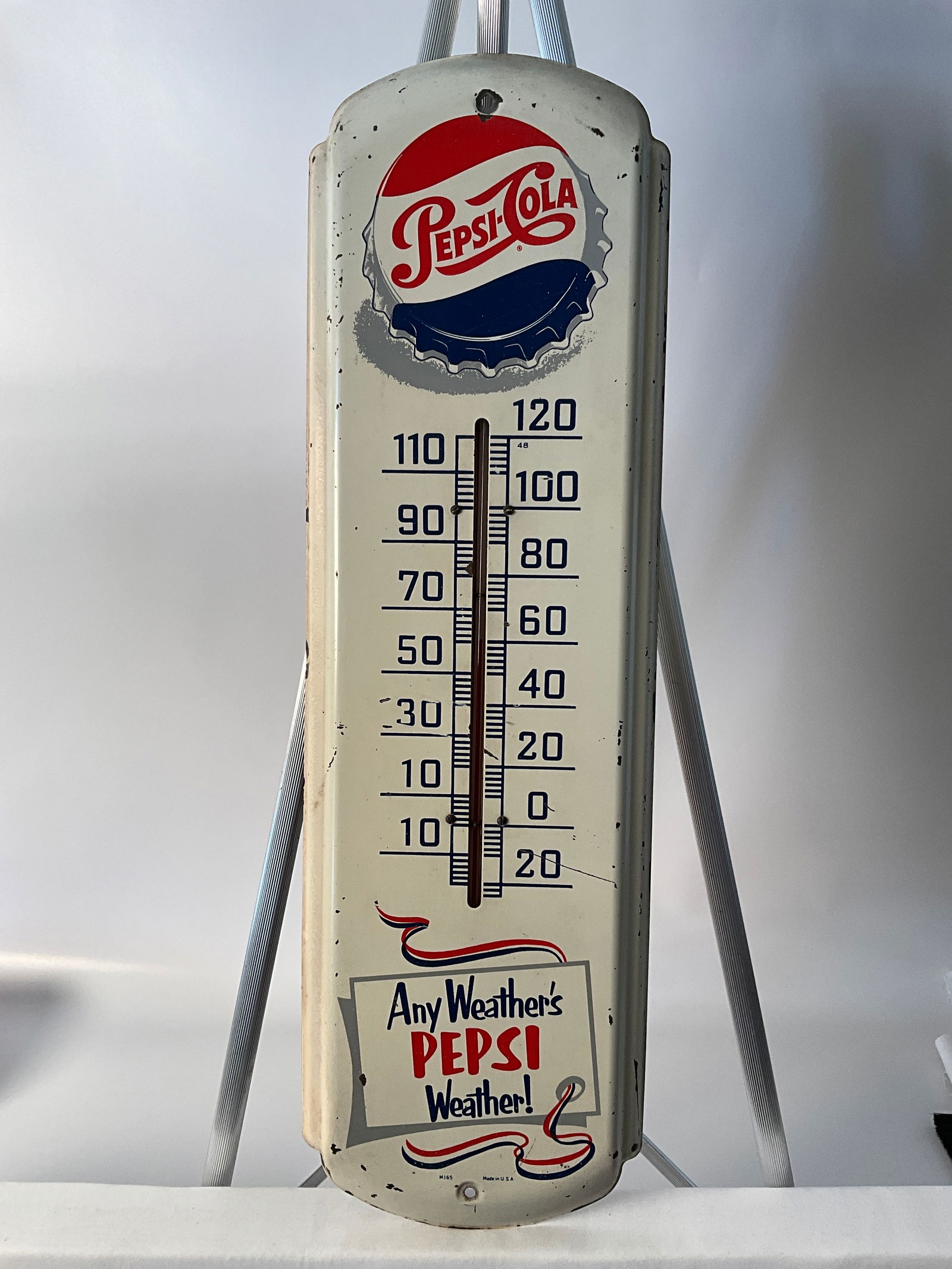 Early 1950's Pepsi-Cola Advertising Thermometer (1 of 6)