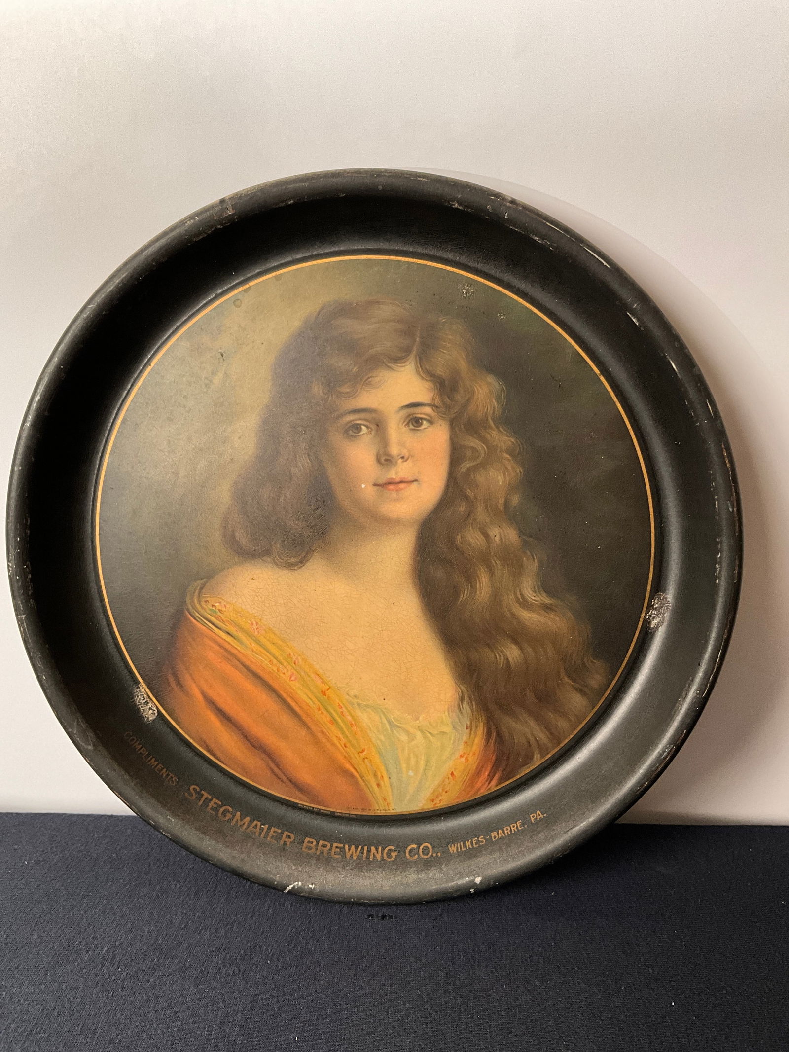 Early 1900's Pre-Prohibition Stegmaier Brewing Co., Serving Tray (1 of 5)
