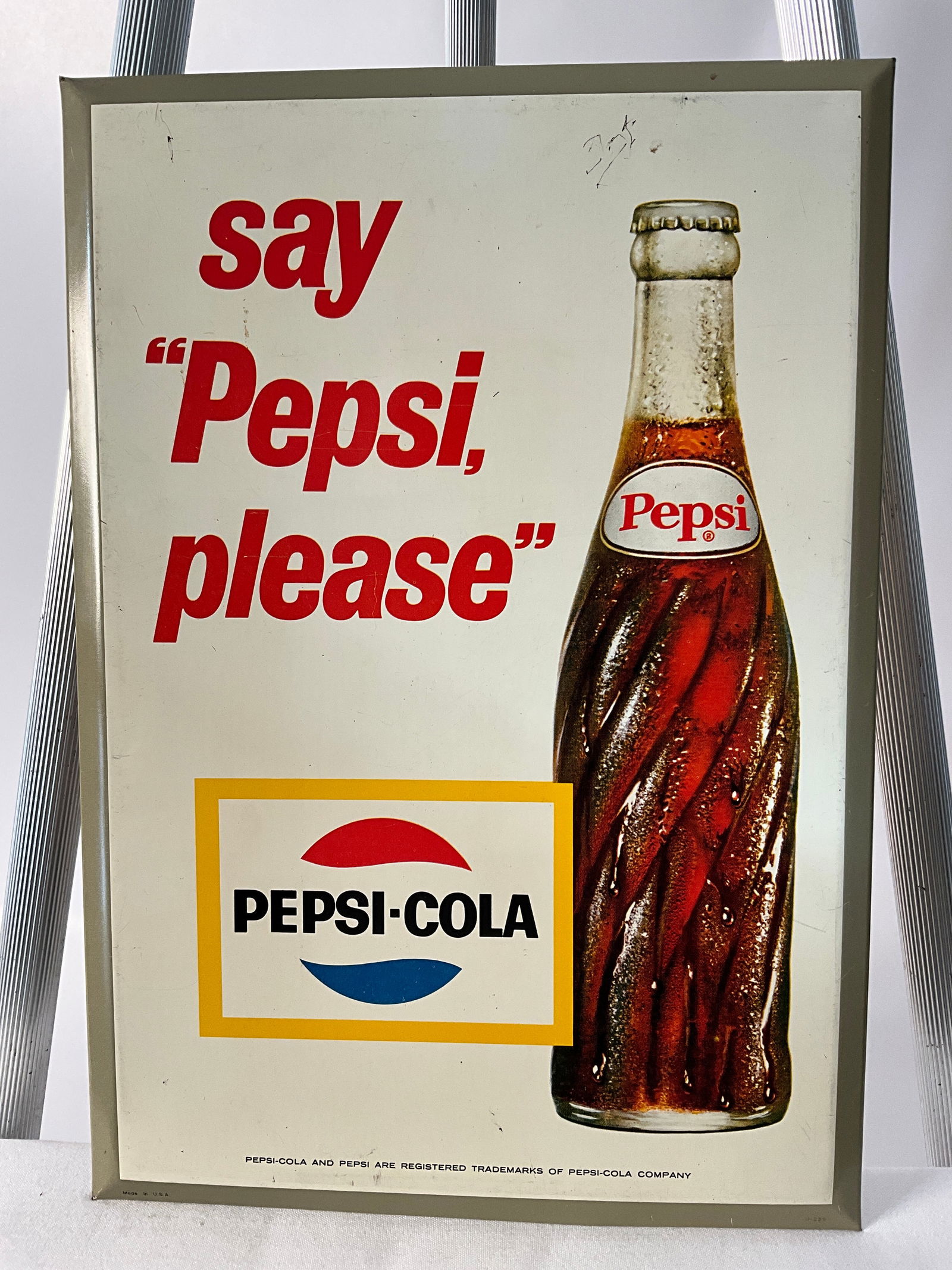 1960's Say "Pepsi, please" Pepsi-Cola Advertising Sign (1 of 4)