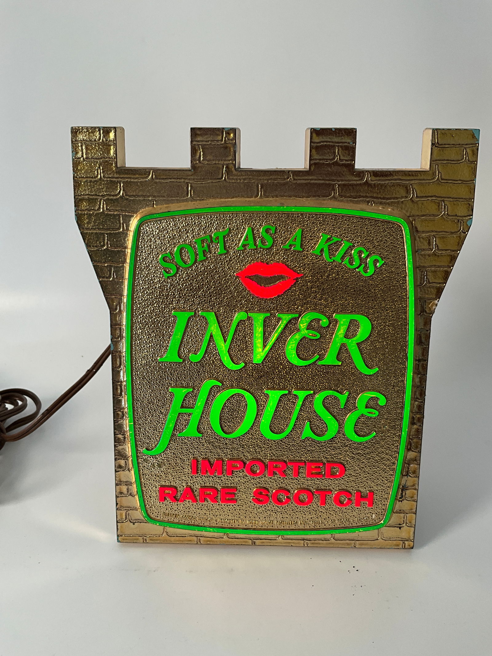 Inver House Scotch Whiskey Light Countertop Display- Soft as a Kiss -Works! (1 of 3)