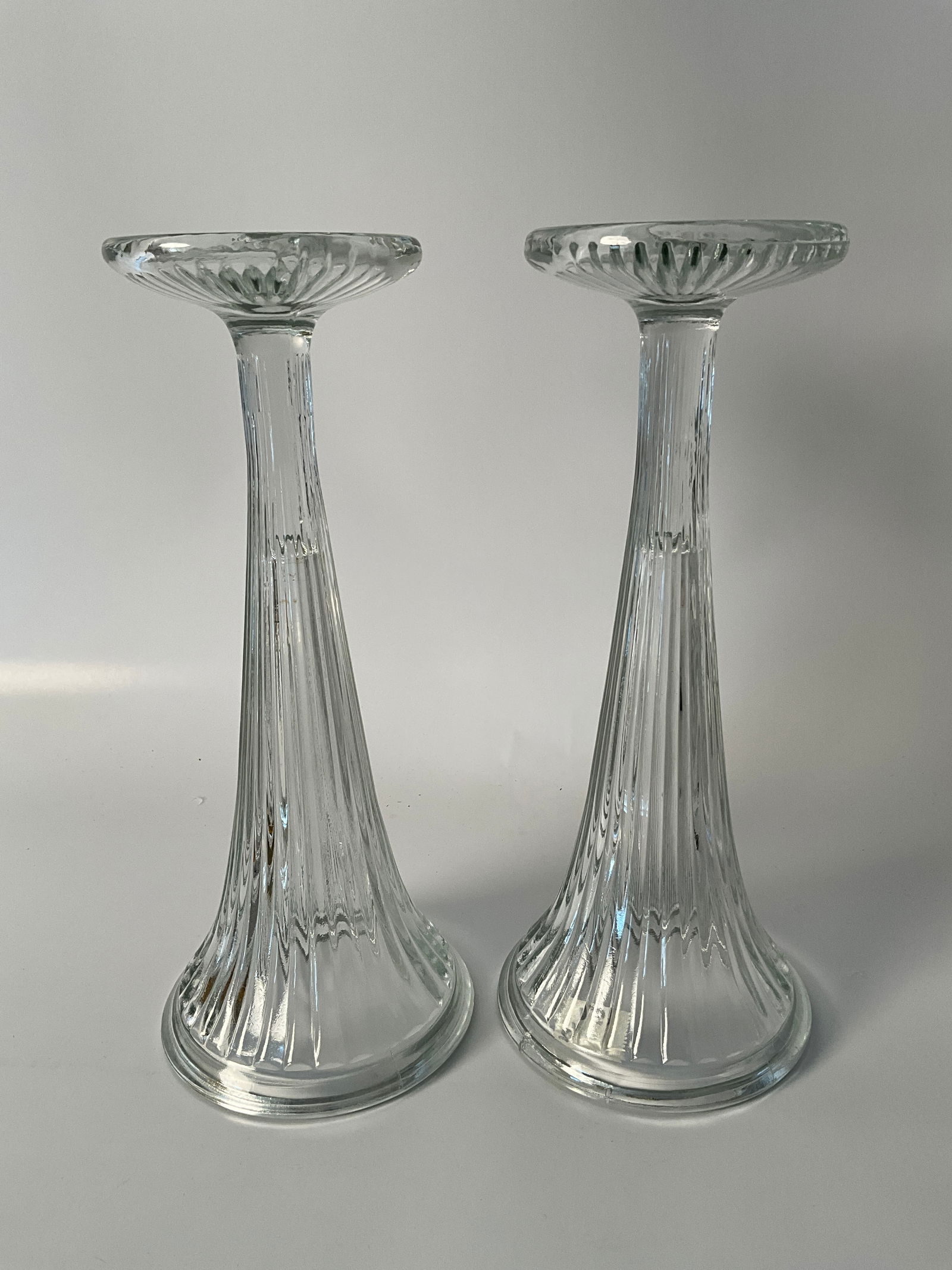Group of Two Early 1900s Antique Glass Shelf Risers/Pedestals for Drug Store Displays (1 of 3)