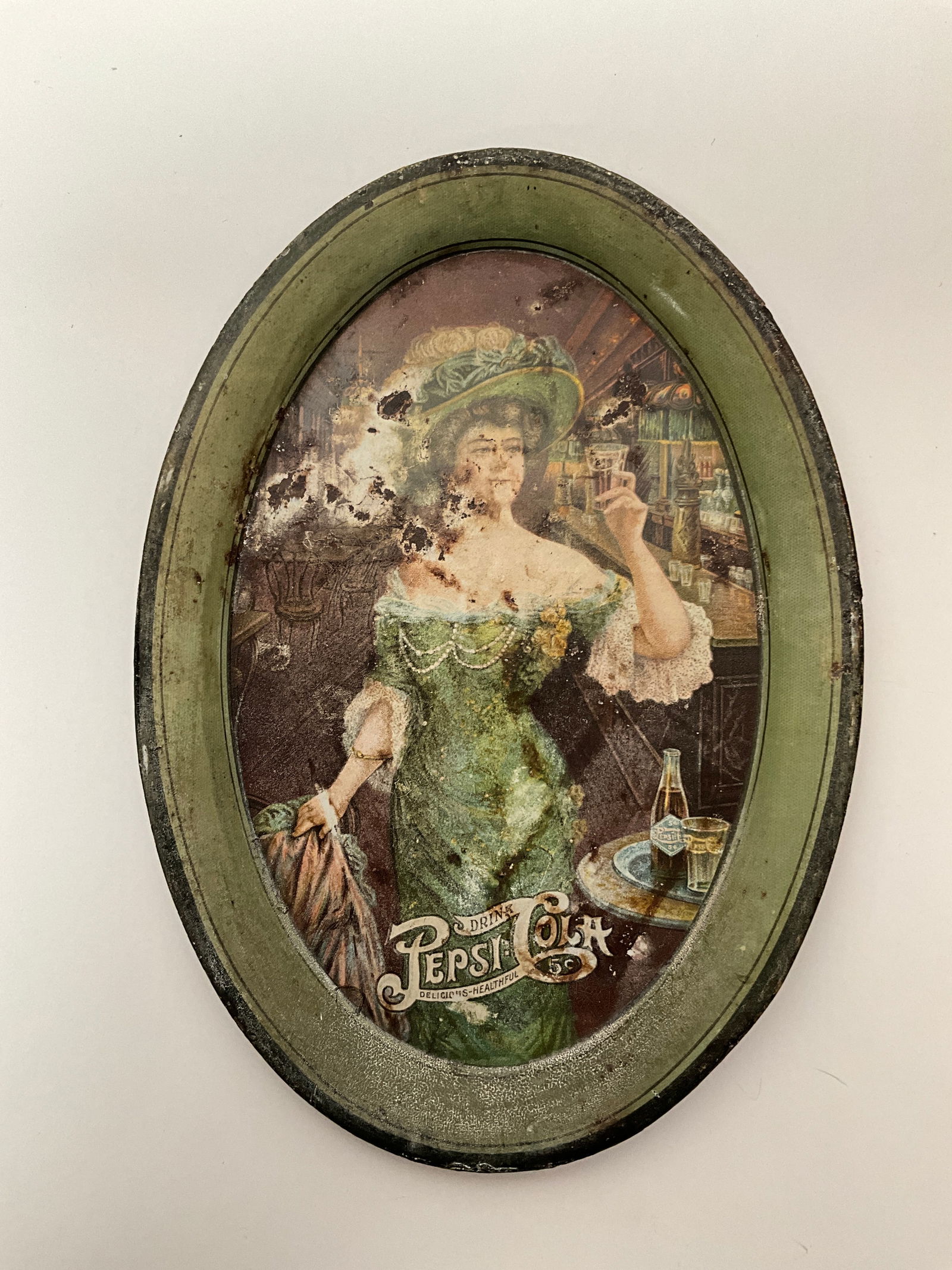 Early 1900s Pepsi Cola Tip Tray (1 of 3)
