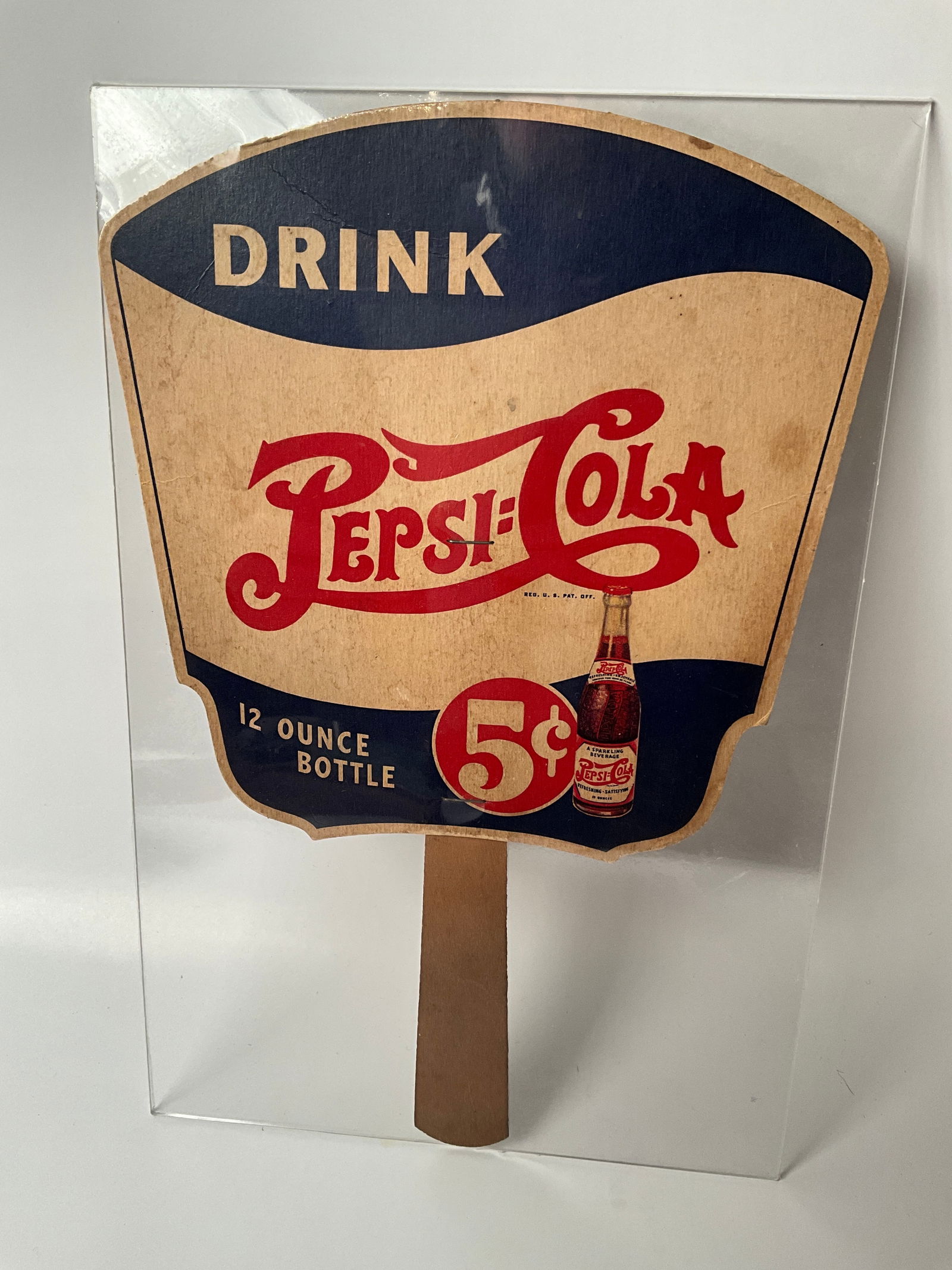 Early 5 Cents Pepsi Pete, Pepsi Cola Advertising hand fan. Cartton Pete on the back (1 of 5)