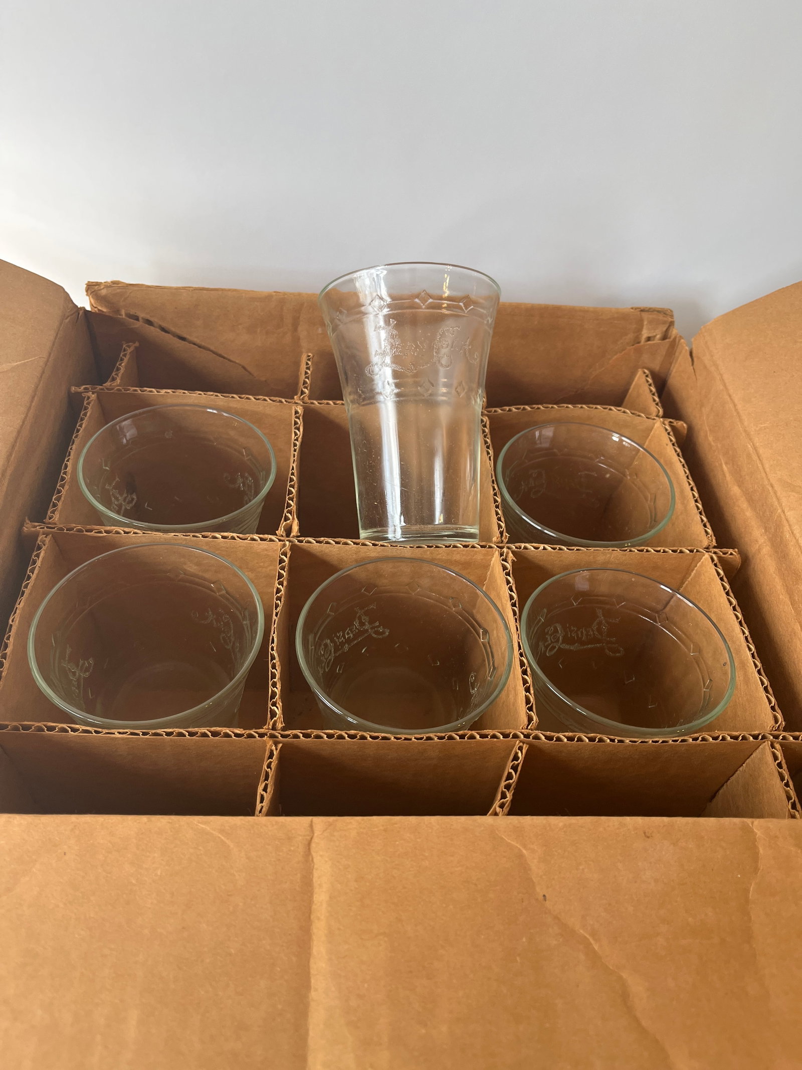 Set of 6 Pepsi-Cola drink glasses.: Set of 6 Pepsi-Cola drink glasses. Each measures approx 5" tall and 3.5" at mouth. No Damage.