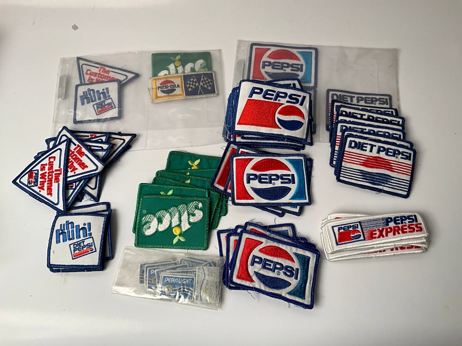 Large Lot of Pepsi, Diet Pepsi, Slice, Patches: Very Large Lot of Pepsi, Diet Pepsi and Slice Patches